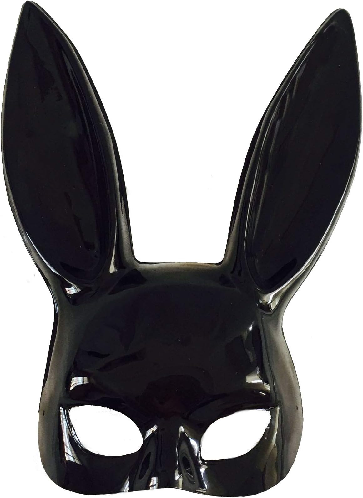 Halloween Masquerade Dress Up Cosplay Props Cute Bunny Mask Christmas Mask Bar KTV Nightclub Bunny Ears Black Eenvironmental Pprotection PVC Material Mask