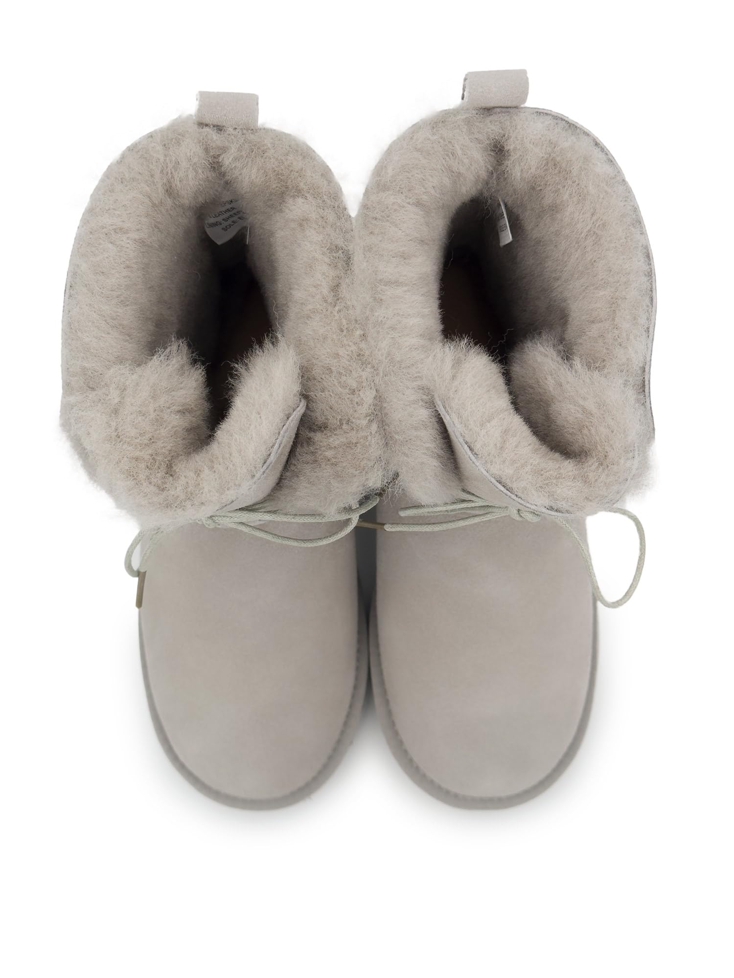 Rohn Moden Lammfell Boots Oslo für Damen, Winter Stiefel aus echtem Schaffell, warme Schneeschuhe in Grau