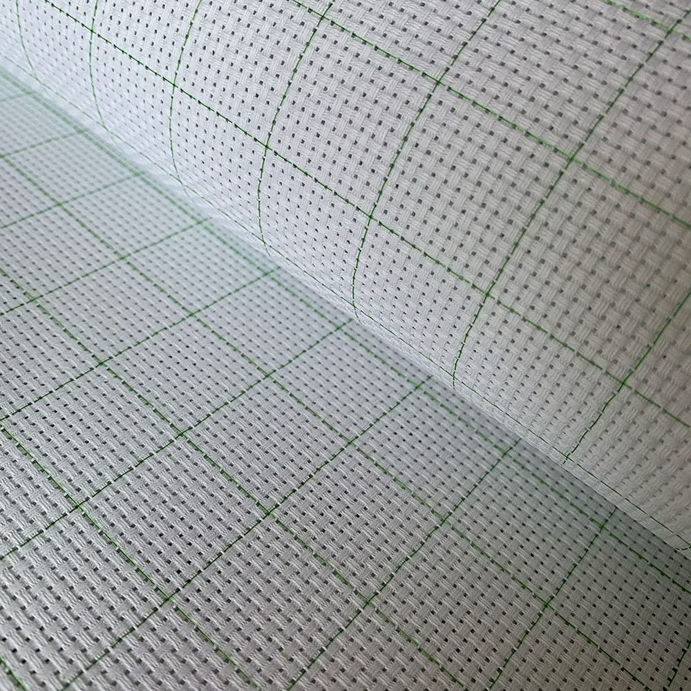 XSTITCHBUY 11 Count Magic Grid Aida Easy Count Thread Grid Counted Cross Stitch Fabric, White, 59''W x 39''L