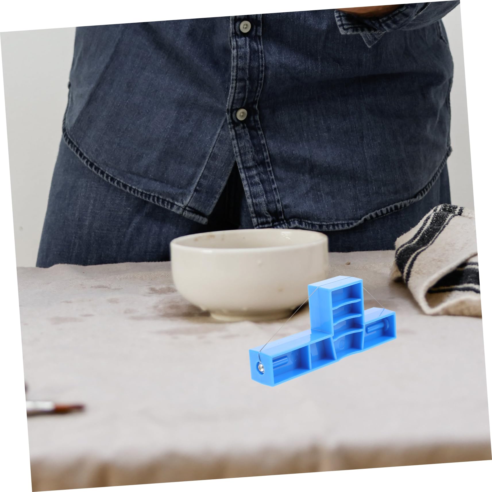 Gadpiparty 4 Pezzi Strumento di Taglierina Angolare Artigianato Cutter Kit di Strumenti Argillosi Mini Frese per Argilla Forniture Scolpire L'argilla Scultura Fabbricazione Forme Plastica Blu