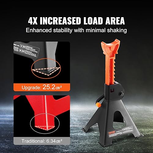 Miniatura 3 de VEVOR Bases para gato, capacidad de 3 toneladas (6,000 lbs), bases para gato de auto ajustables en altura de 10.8-16.3 pulgadas, para levantar SUV,