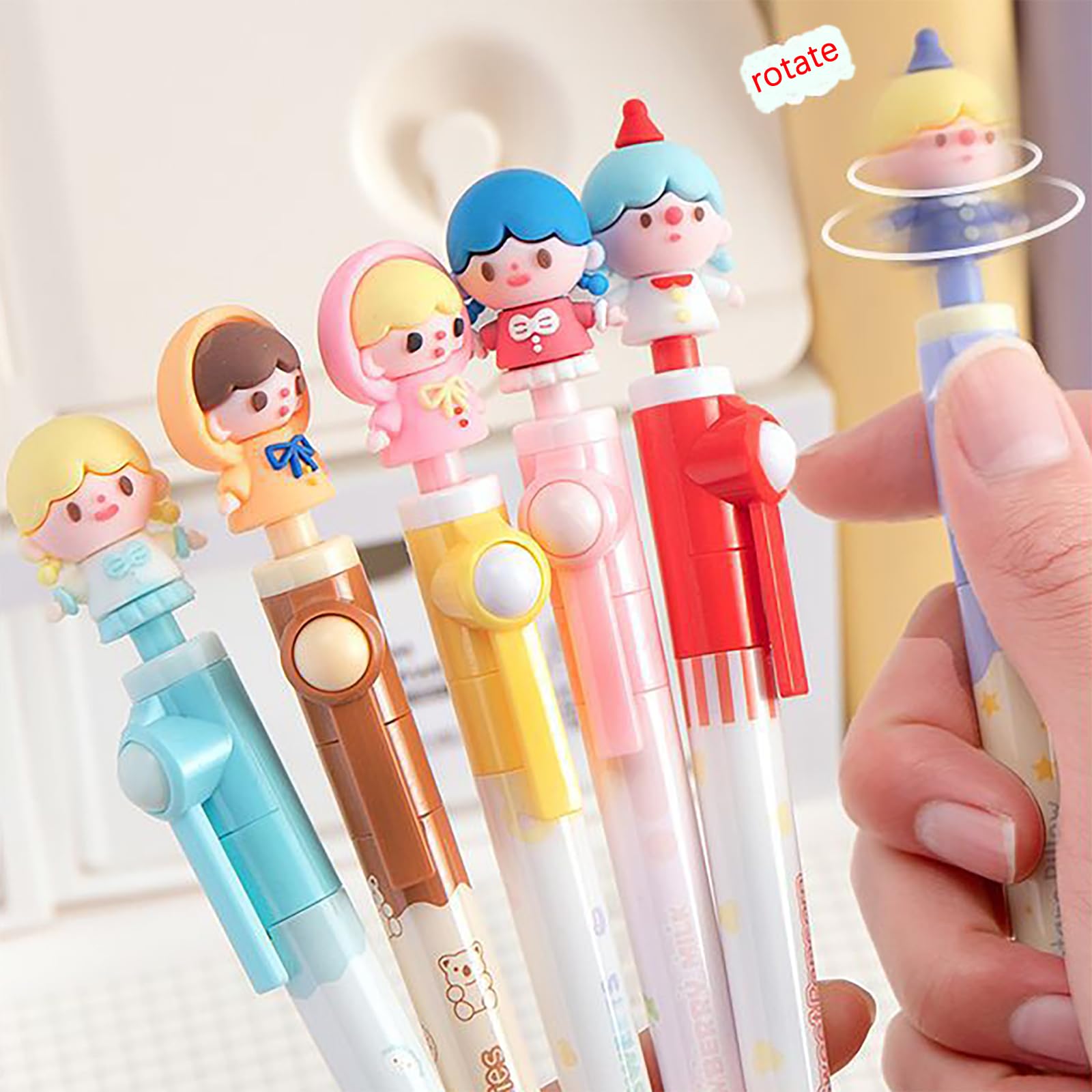 30 Penne Multicolore Per Bambini - 4 Colori Per Penna, Motivi Animaletti, Ideale Per Regali