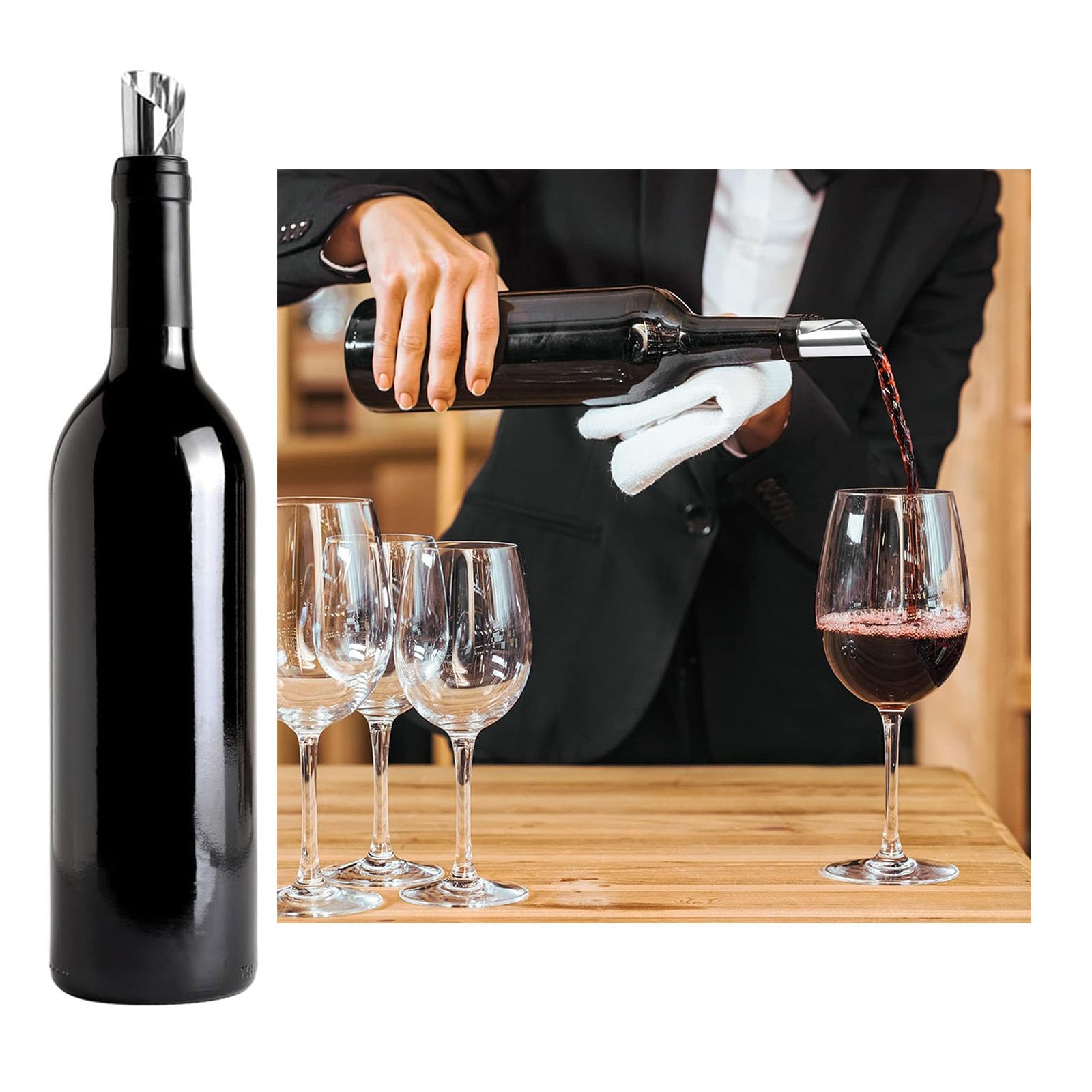 FuzlPnag 20 Pezzi Dischetti Salvagoccia Vino Rosso in Alluminio, Riutilizzabile,versatore di Vino antigoccia,per Bottiglie di Vino, Ristorante, Hotel