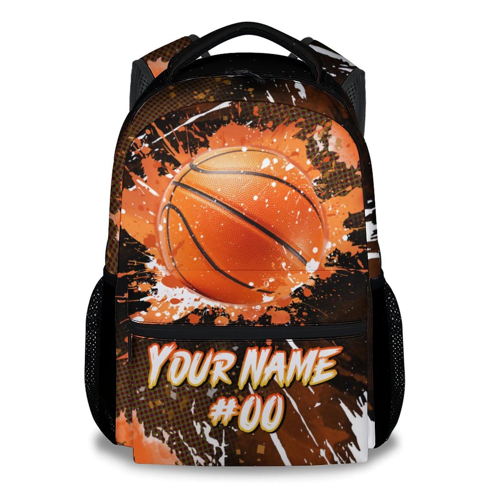 COZYAURA Boys Backpack - Personalized Basketball Backpacks for Kids - 17 Inch Sports Theme Bookbag for Elementary Middle School - Cool School Bag for