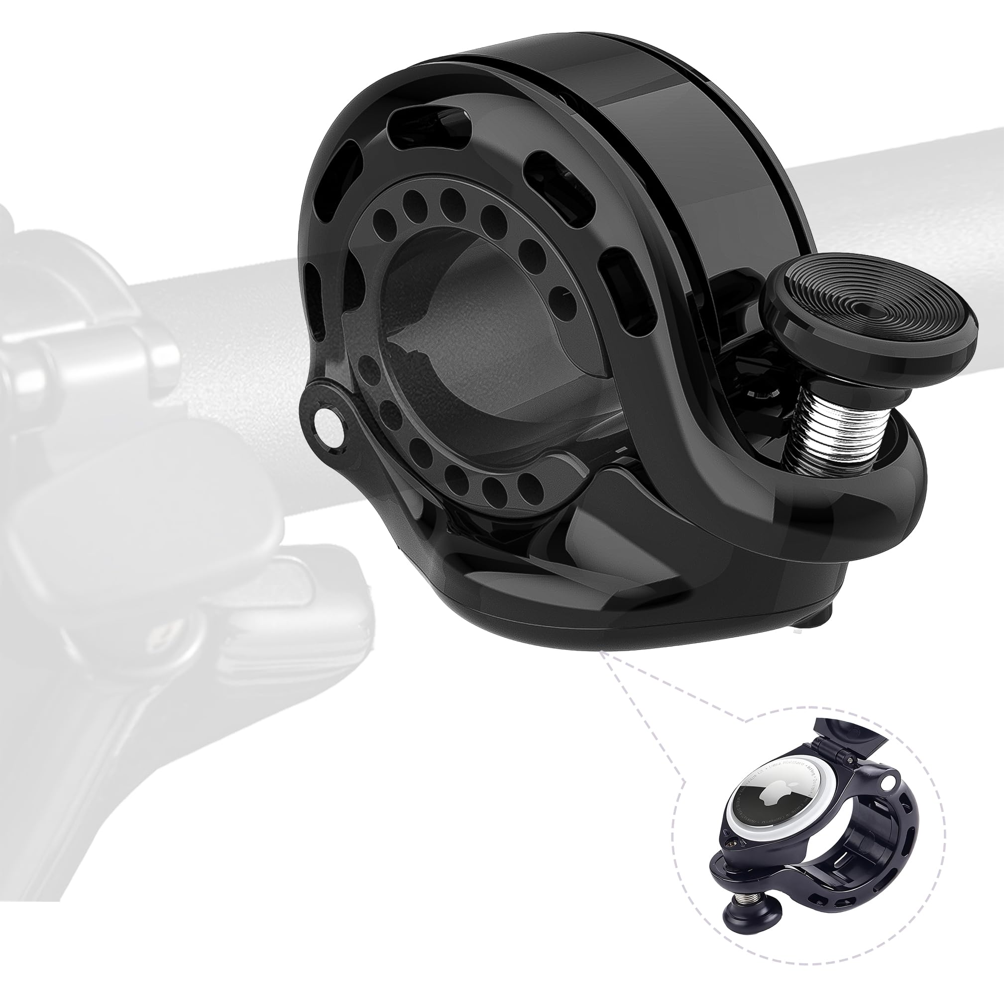 GATAHEAD Bike Bell for Apple AirTag, Fits 0.87"-1.25" Handlebars
