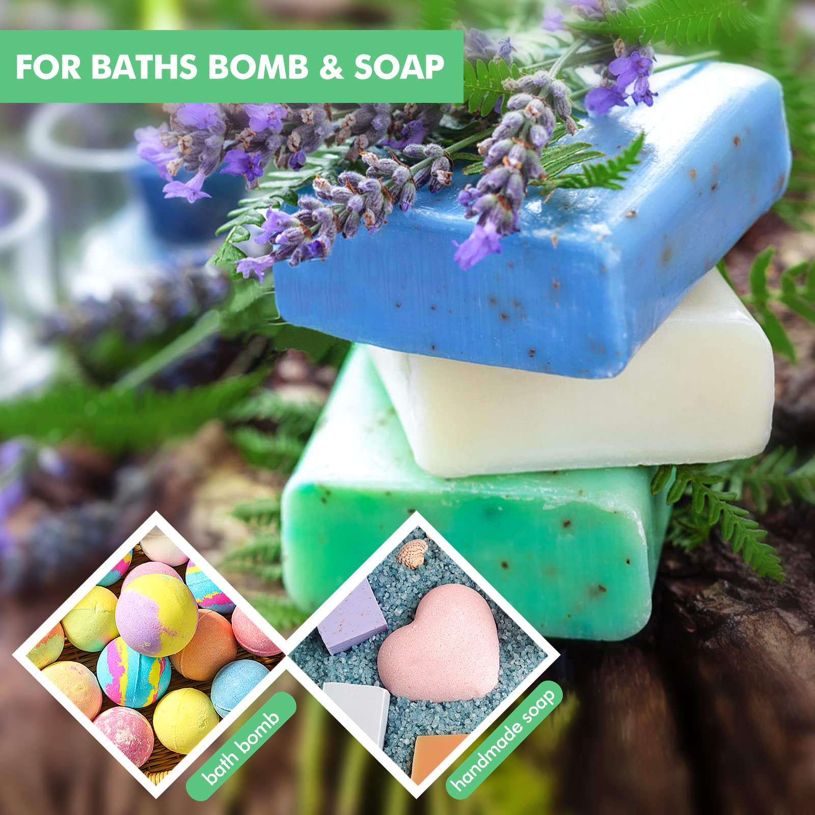 Waysroma Polvere di Mica,30 Colori Pigmento di Resina Epossidica per Fare Resina,Sapone,Bombe da Bagno,Epossidica,Candela,Trucco,Artigianato,Adatto per i regali San Valentino(5g per Bottiglia)