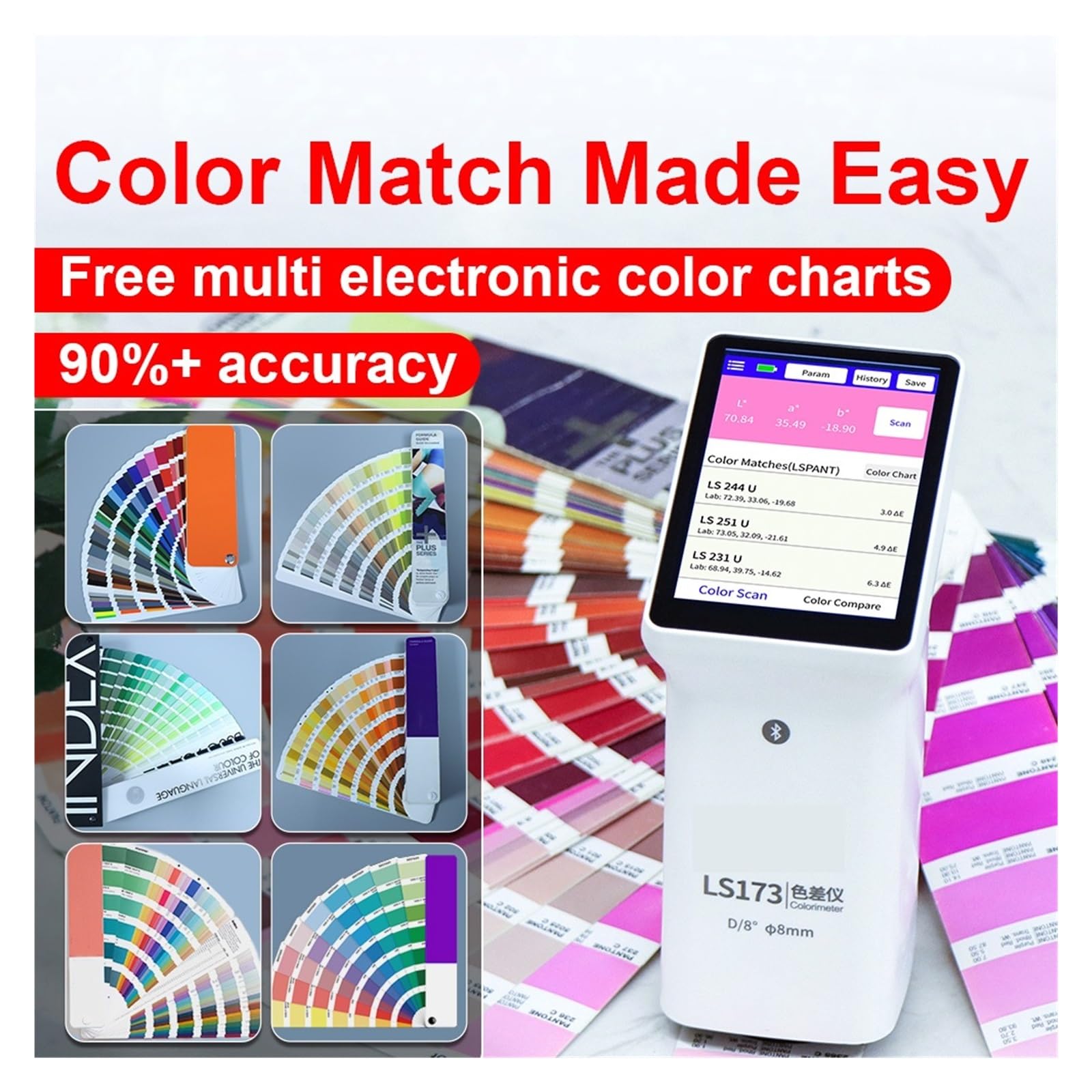 Espectrofotómetro, Colorímetro Digital LS173 D/8, Portátil, Precio, Medidor De Color Pintura, RGB Para Medición