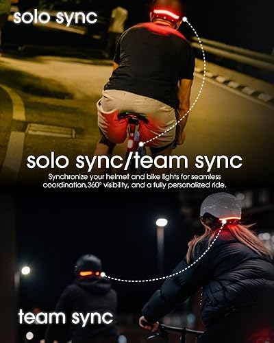 Miniatura 6 de Lumos Nyxel - Casco inteligente para bicicleta, luces LED delanteras y traseras personalizables con señales de giro, visibilidad de 360, control por