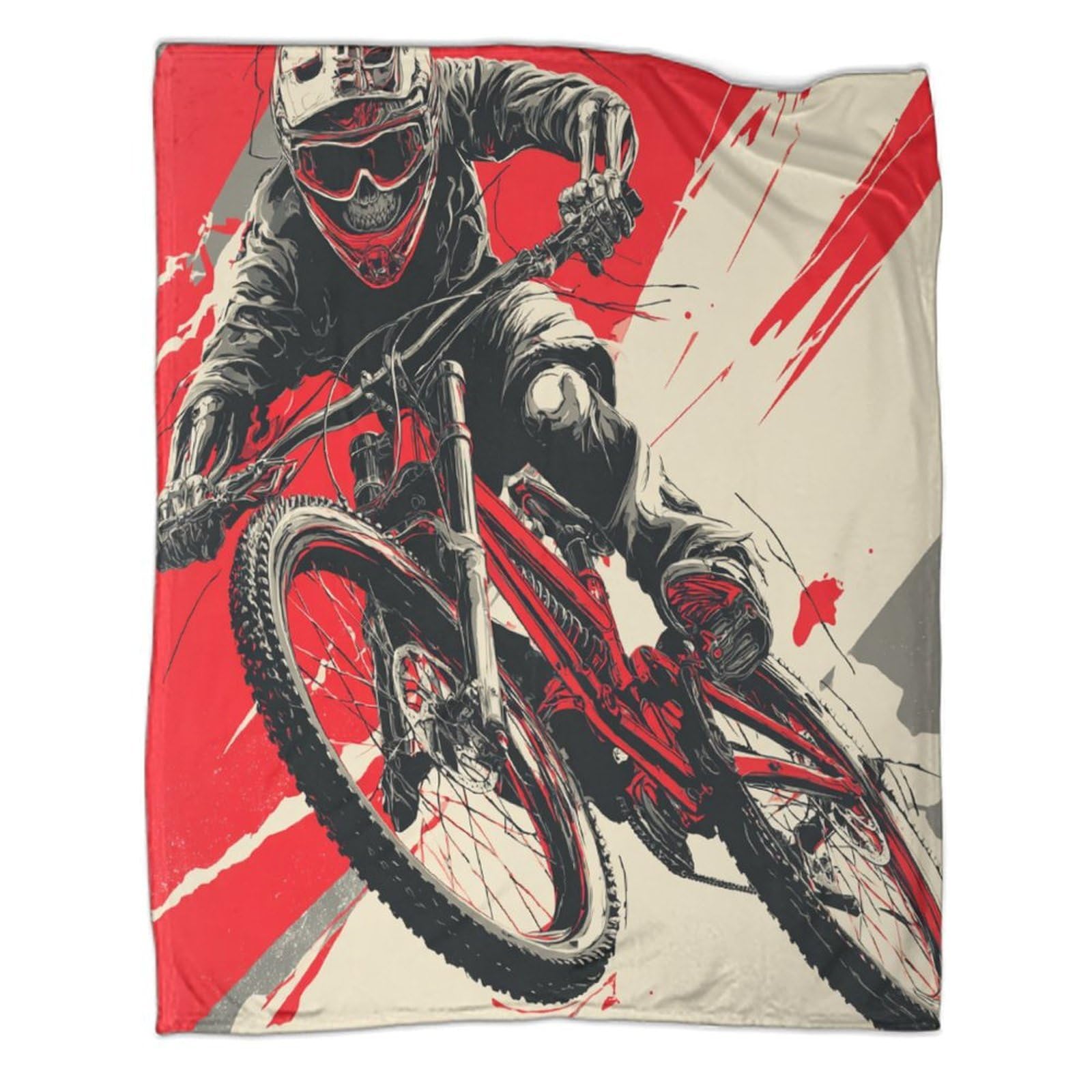 Couverture polaire contre le froid nocturne avec ce couvre-lit en flanelle Bicycle 150x200
