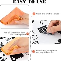 Vista 5 de Seajan 4 Pcs Kitchen Wall Stickers Kitchen Quotes Wall Decals with Funny Lettering Vinyl Fun Utensils Sticker Peel and Stick Arts for Fridge