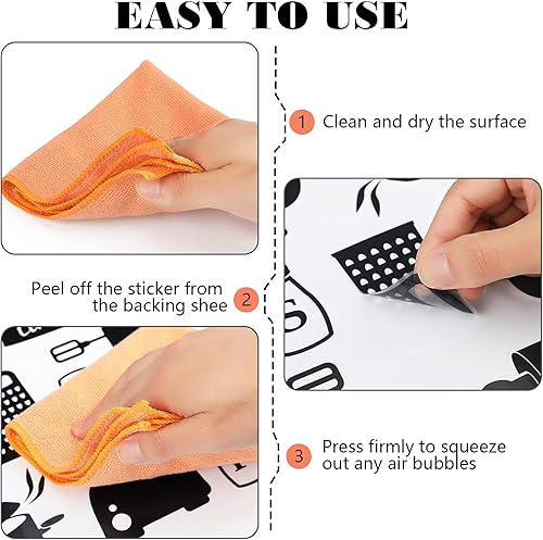 Miniatura 5 de Seajan 4 calcomanías de pared de cocina, citas de cocina, calcomanías de pared con letras divertidas de vinilo, divertidos utensilios, calcomanías