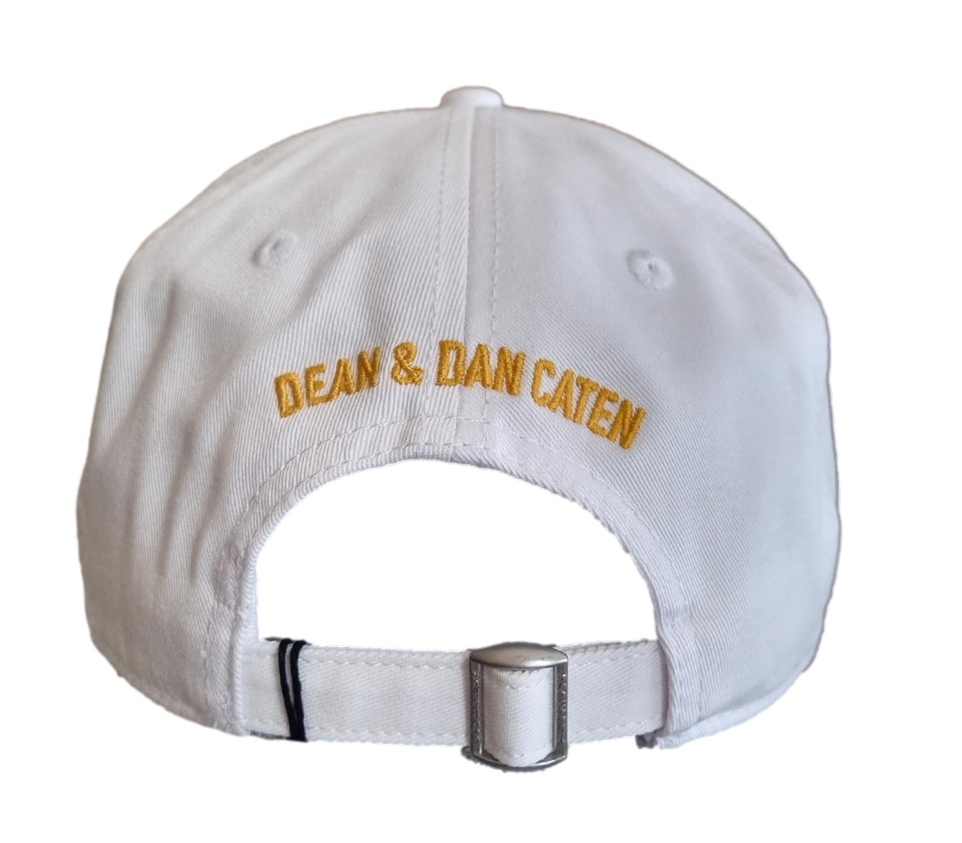 DSQUARED2 Cappello Berretto Baseball Uomo Icon M319 Bianco-Giallo