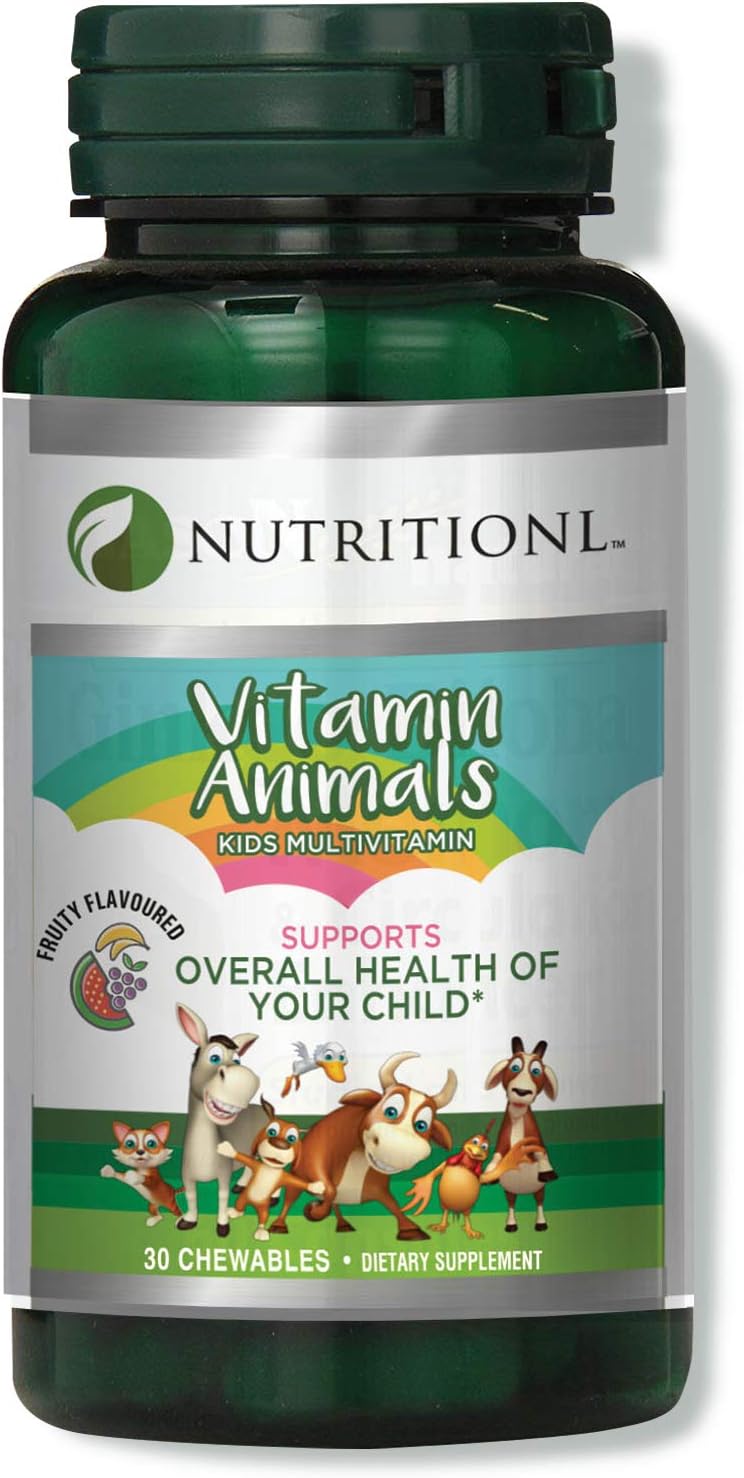 Nutritionl Kids' Chewable Animal Multivitamins 30 Tablets