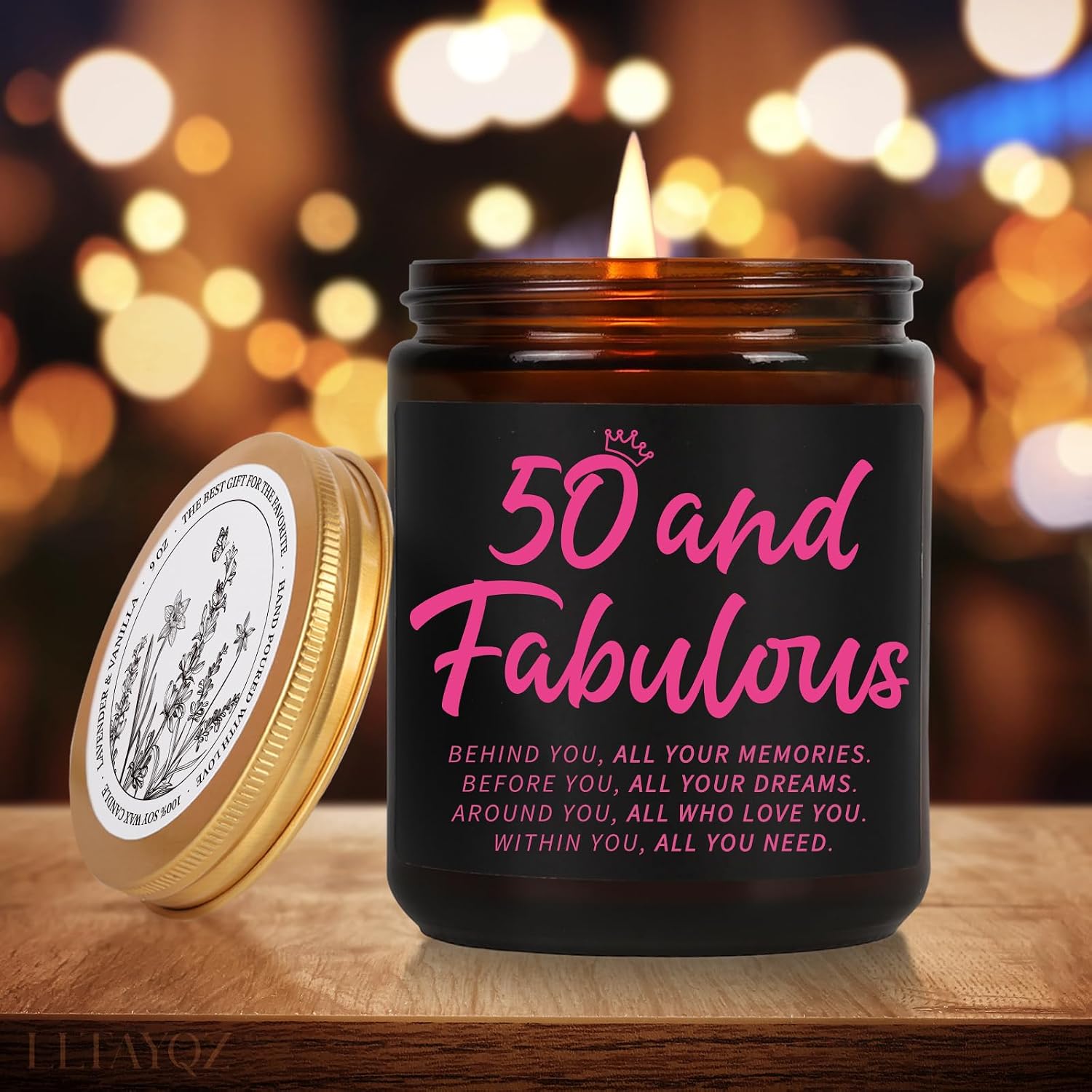 Funny 50th Birthday Scented Candle Gifts for Her Women, 50 and Fabulous Candle, Fifty Year Old Candles Gift Ideas for Her, Funny Candle Gift for Mom, Unique Birthday Gifts for Sister Friend Wife-11