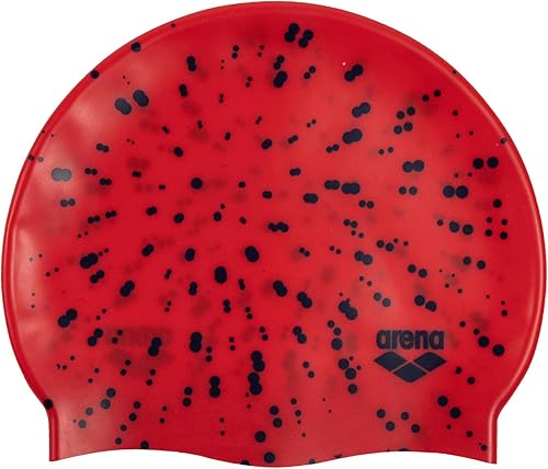 arena Unisex Junior Print Silicone Swim Cap for Boys and Girls, Swim Training, Smaller Fit, One Size