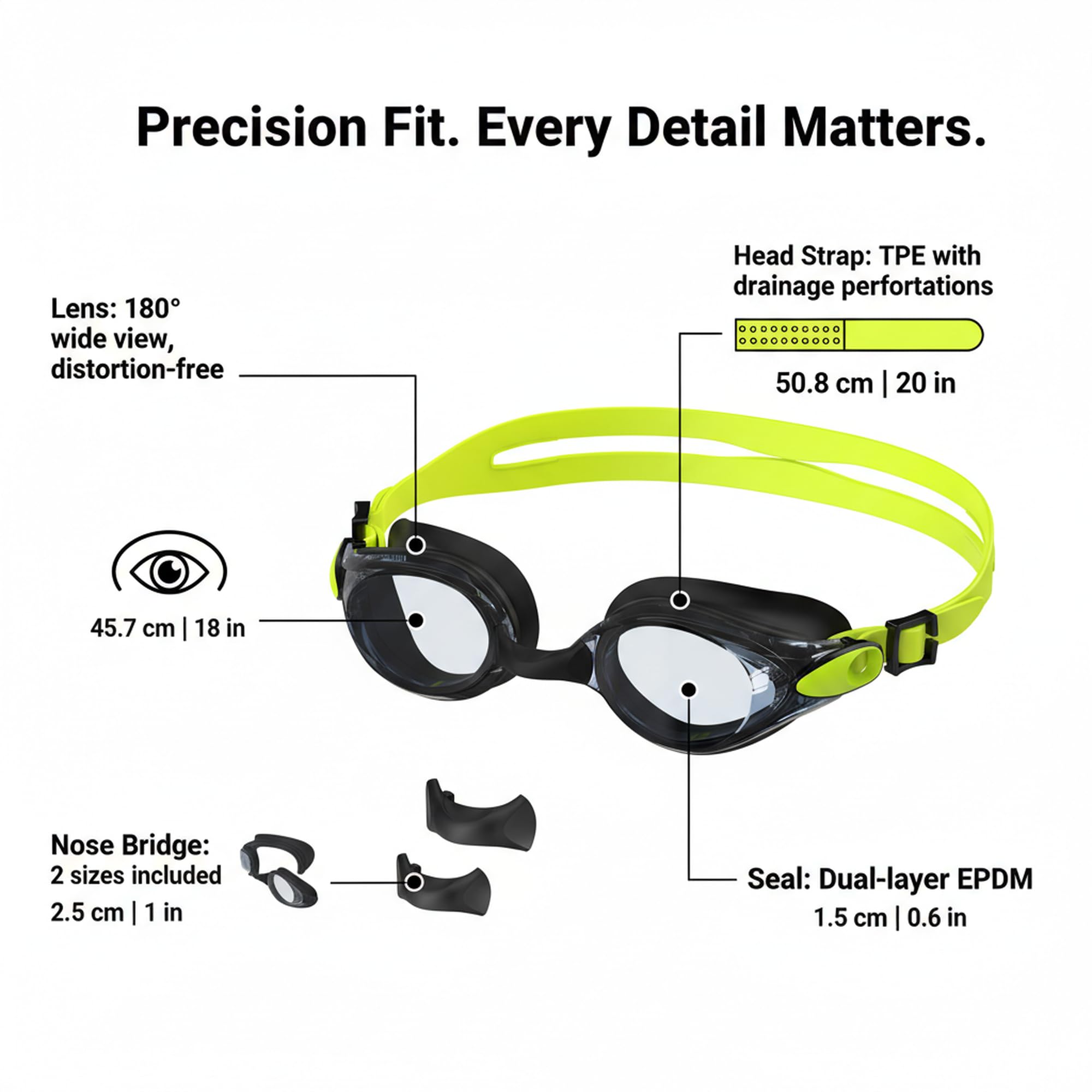 Seaflar Lunettes De Natation Hommes Femmes | Lunette Piscine Adulte AntibuéE éTanches Et RéSistantes Aux UV | Professionnelles Confortables Avec Pont Nasal Souple Lunette Piscine - 5