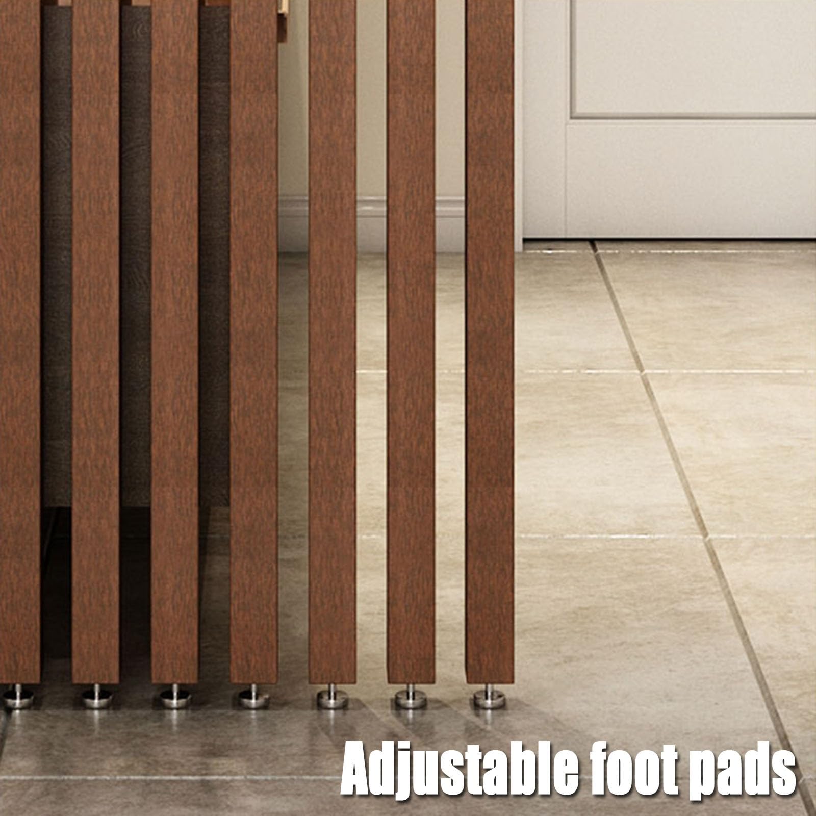 Divisor de habitación con listones de madera de piso a techo, 2 piezas para baño, guardería, estudio o apartamento (180 cm/70,8 pulgadas/1,80 m) - Partit de madera Slish