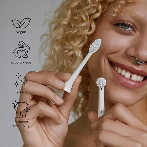 Miniatura 2 de Plus Ultra Cabezales de repuesto ecológicos para cepillos de dientes eléctricos compatibles con Oral-B, 3 cabezales por paquete, fabricados con