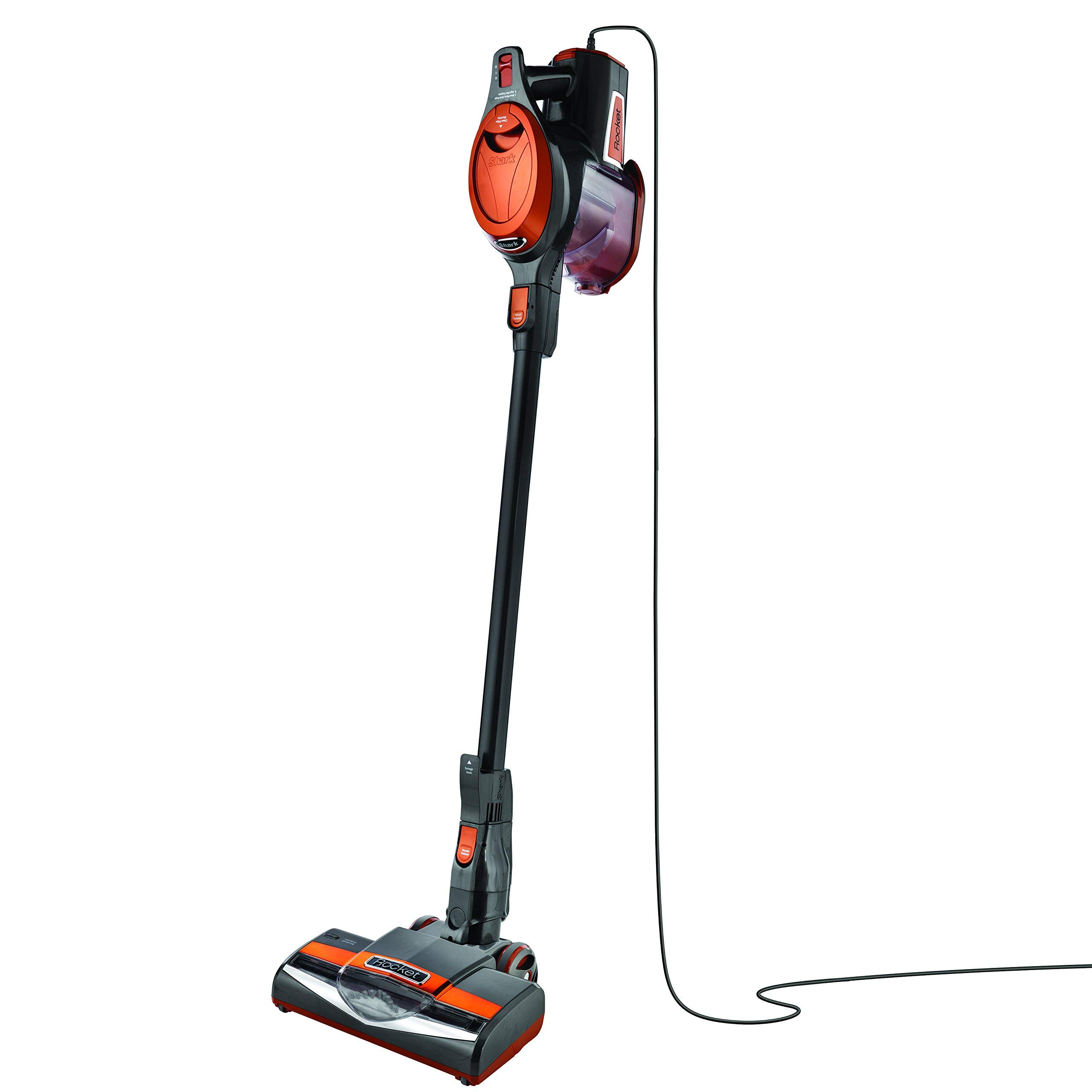 Shark Rocket Ultra-Light Corded Bagless Vacuum for Carpet and Hard Floor Cleaning with Swivel Steering (HV301), Gray/OrangeShark Rocket Ultra-Light Corded Bagless Vacuum f…