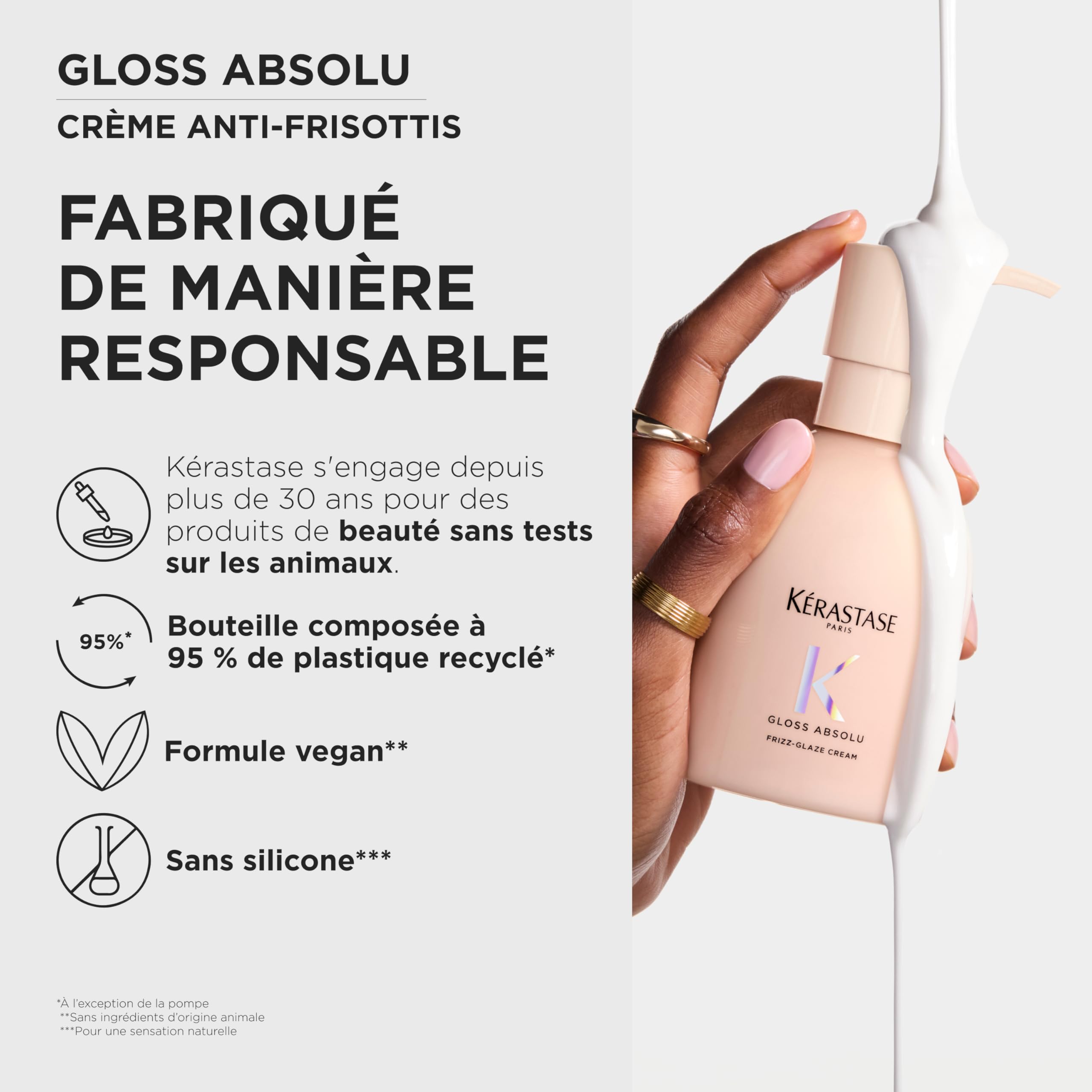 KERASTASE Gloss Absolu - Crème de Coiffage Frizz-Glaze - Soin Sans Rinçage Anti-Frisottis