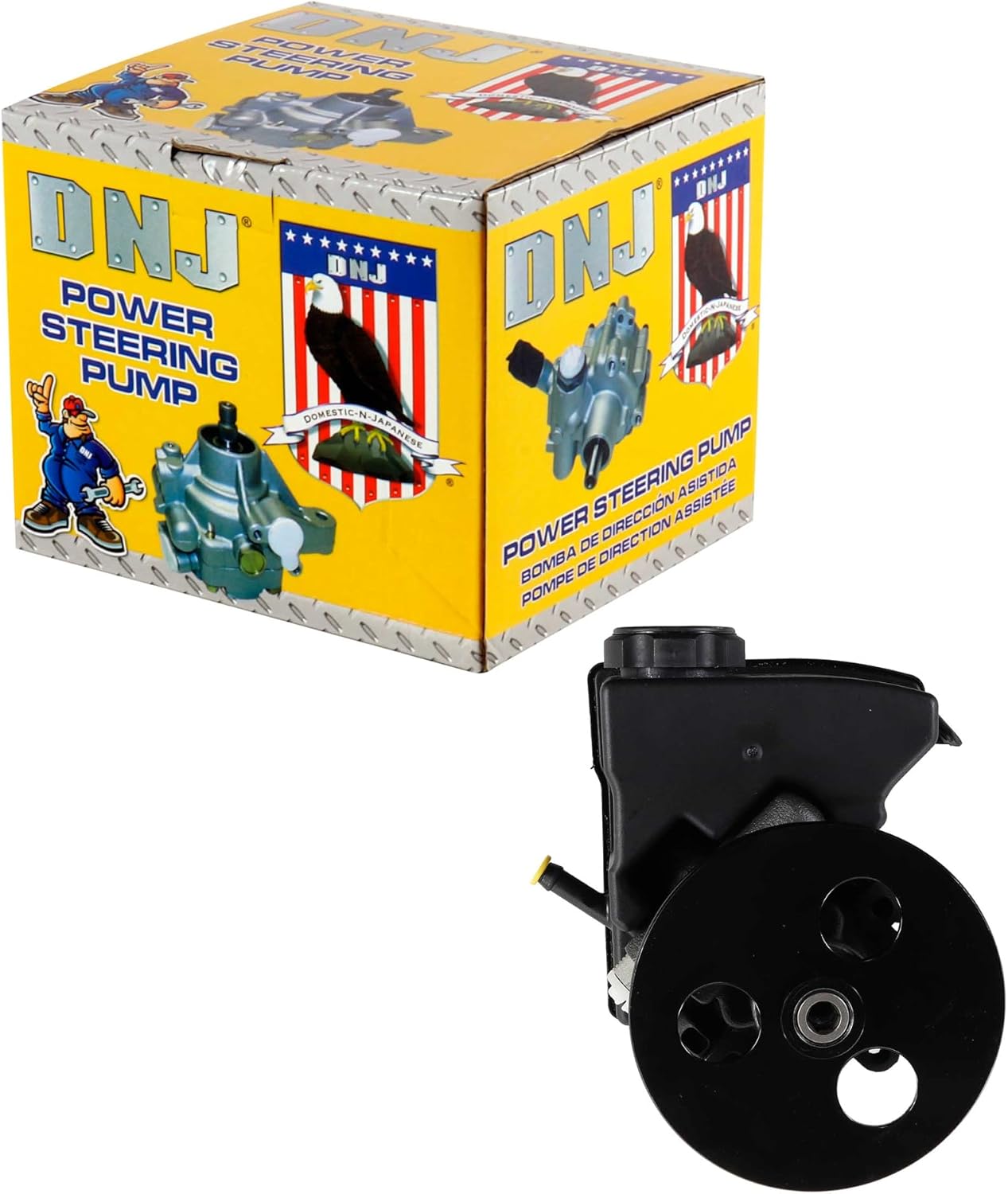 DNJ PSP1099 New Power Steering Pump for 1994-2004 Buick, Chevrolet, Oldsmobile, Pontiac Aztek, Century, Cutlass 3.1L-3.4L V6 12V OHV 189cid