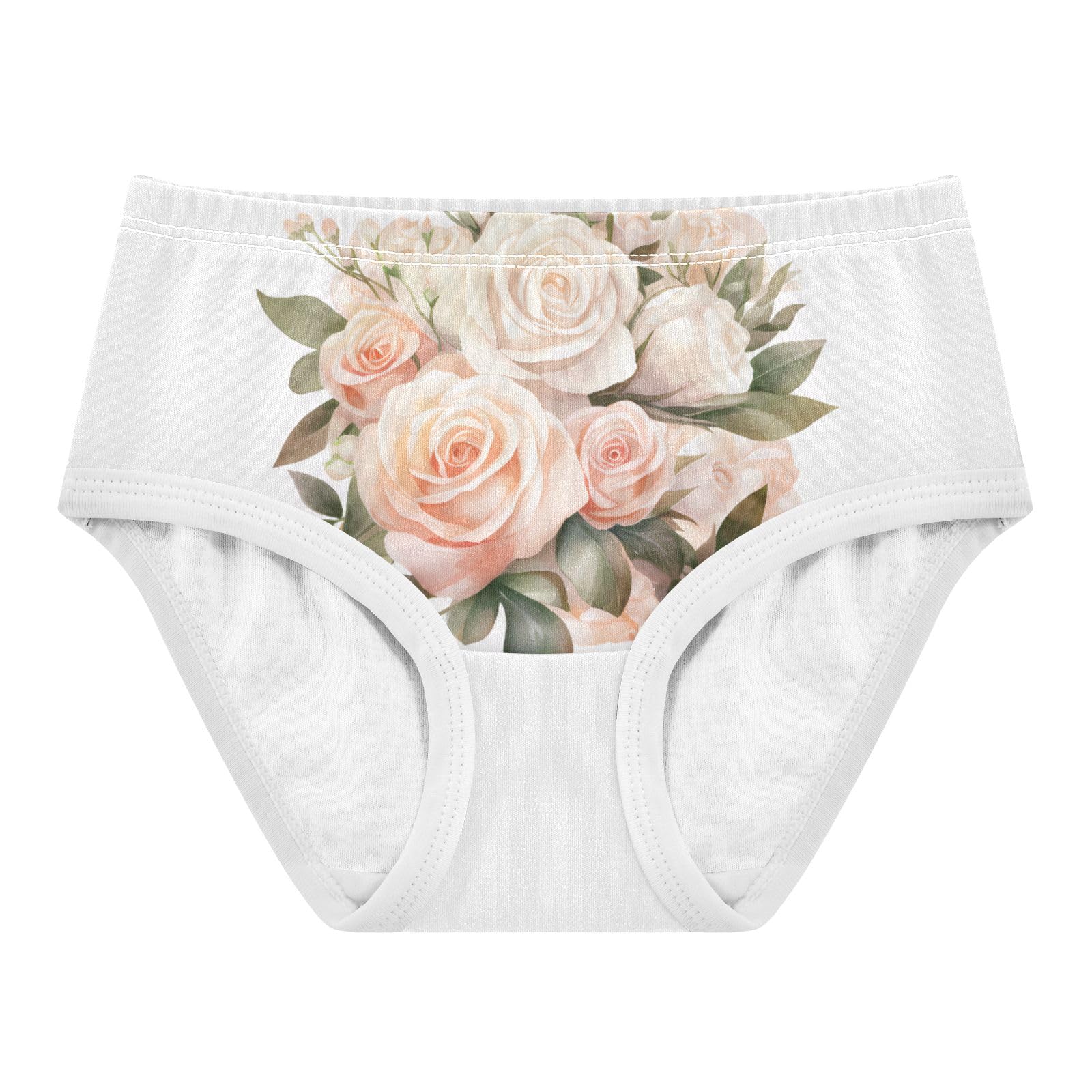 ALAZA Toddler Girls Cotton Hipster Underwear Soft Bouquet Rose Pink 2 Pack 2T