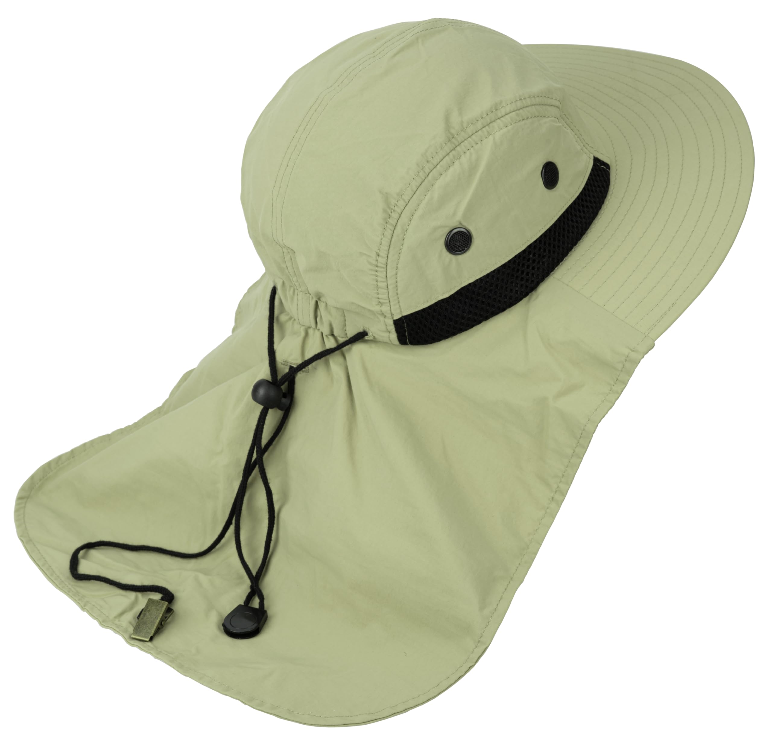 Sombrero de ala ancha para hombres y mujeres, con solapa para el cuello, impermeable, protección UPF50, pesca, senderismo, safari, Piedra, talla única