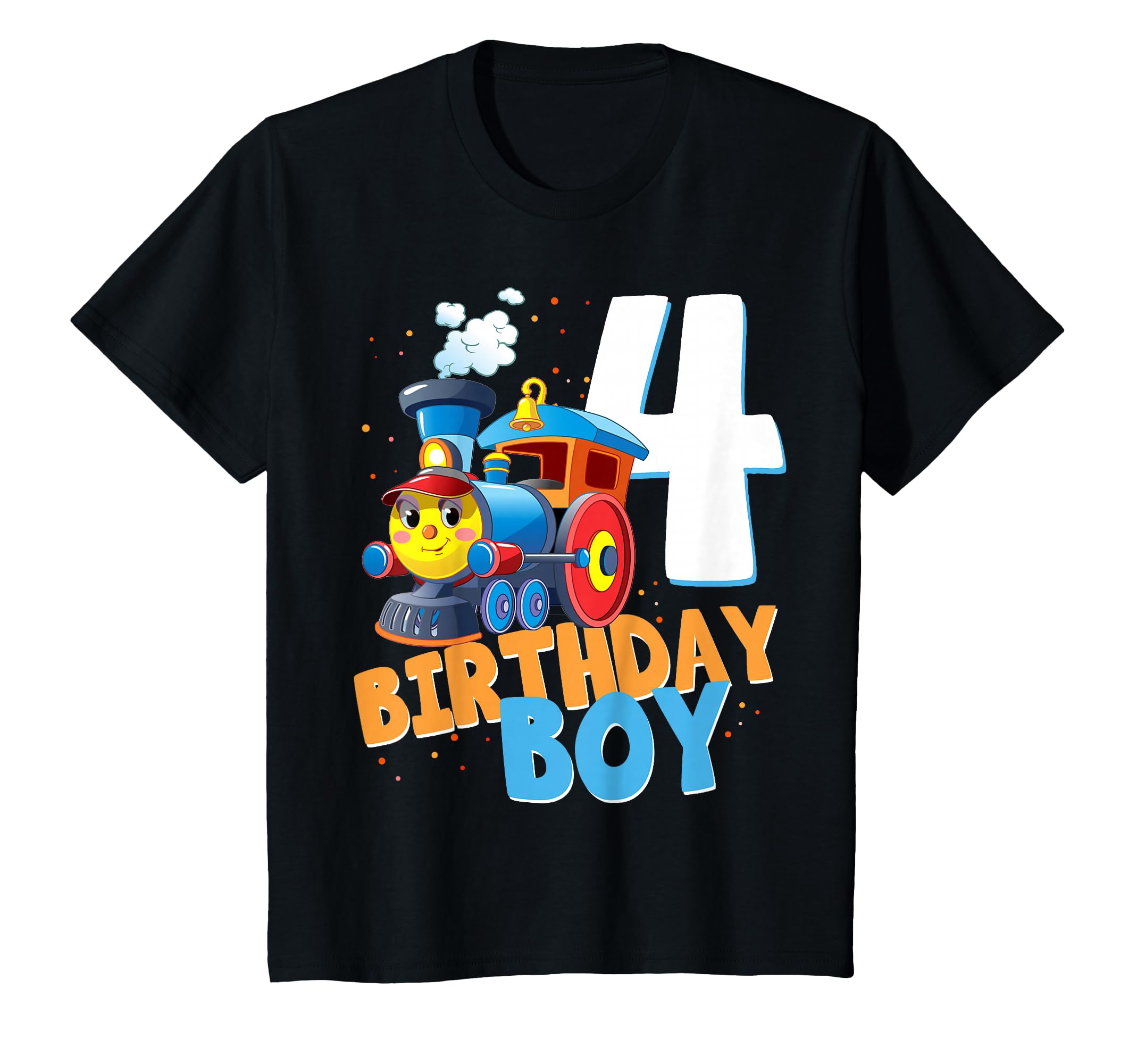 4th Birthday Train Boys Girls 4 Years Old I'm Four Gift T-Shirt