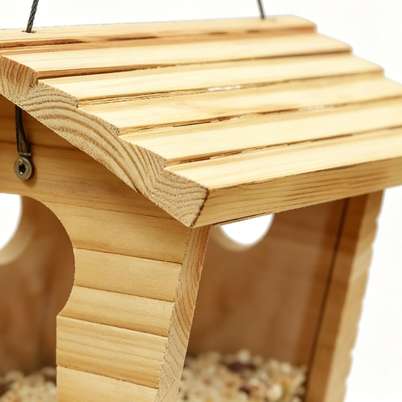 Mangiatoia per Uccelli Decorazione da Giardino Rustica Resistente alle | Casetta Porta Cibo per Uccelli per Giardino Terrazzo Cortile Fringuelli