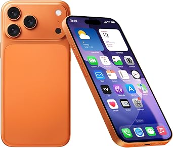 Fake Phone Dummy PropPhone, BlackScreen Decoy PhonePear PhoneNon-Working Phone17Air 17Pro Max, DisplayPhone Look Like Real Phonepro max 17 17Pro,Cosmic Orange,The Screen is Printed with Patterns