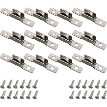 12PCS Sliding Window Roller Plate Single Roller for Sliding Door Display Cabinet with Screws Cold Rolled Steel Silver for Tools and Home Decoration 1.69x0.29inch