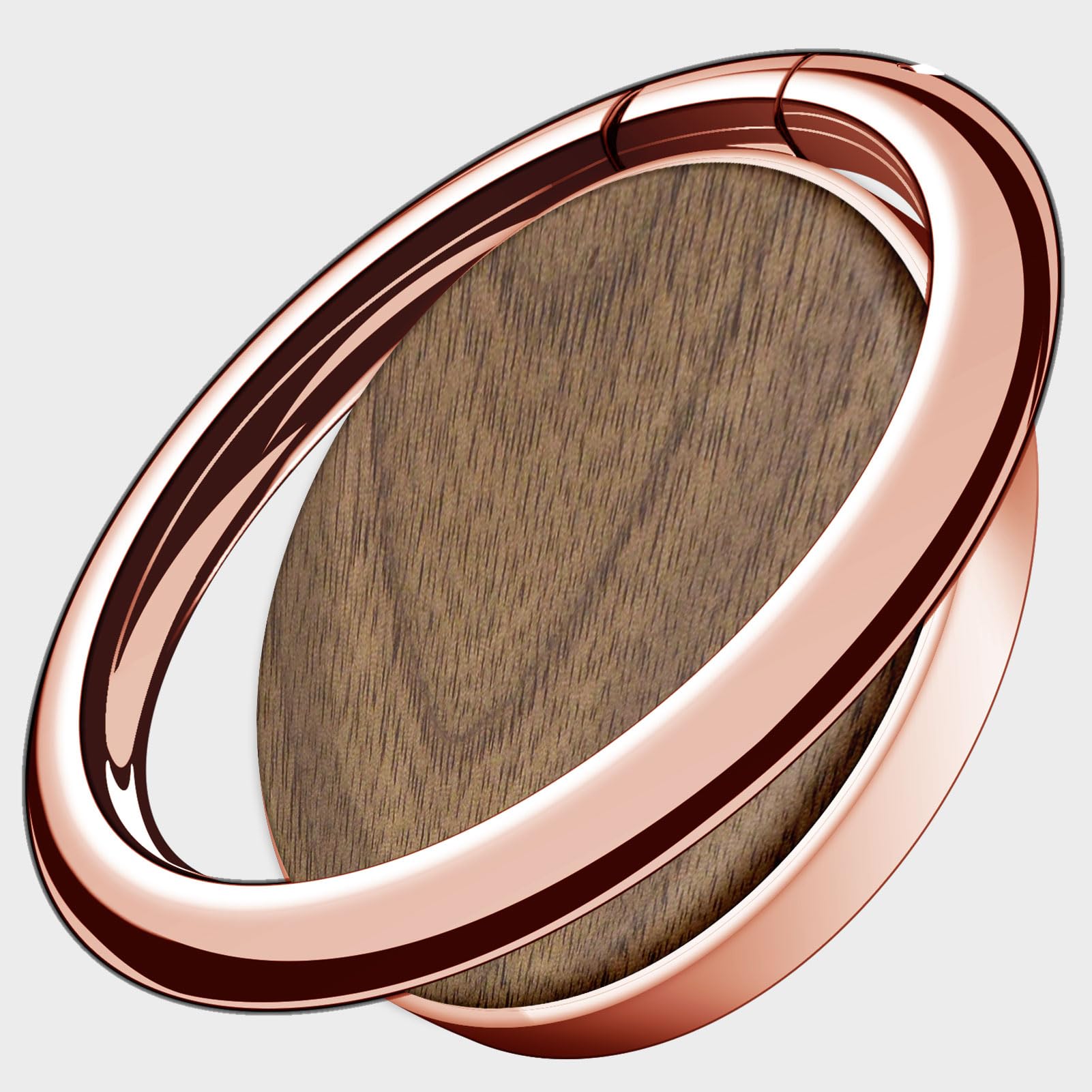 Carveit Solid Wood Design Cell Phone Ring Holder Finger Stand Metal Grip Hook Phone Kickstand Compatible with iPhone 16 Pro Max 13 14 Galaxy S24 Ultra