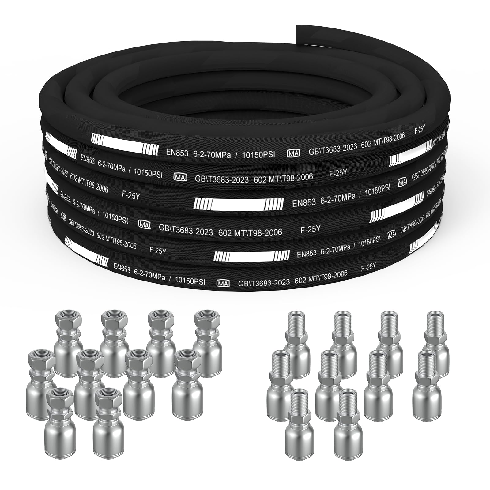 SERABETTO 100ft Hydraulic Hose Kit