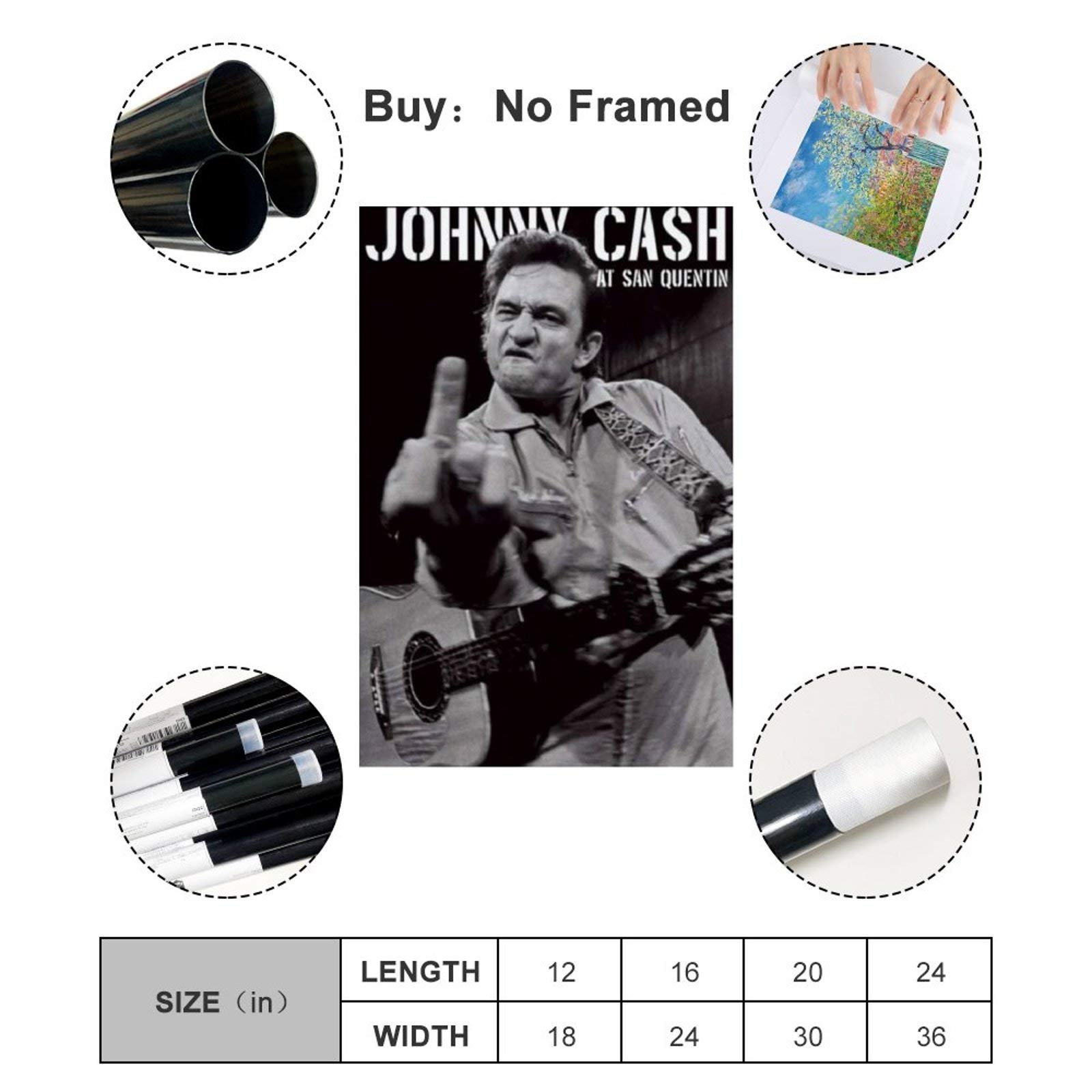 Maxi Poster Ufficiale Johnny Cash - San Quentin (Finger) - GB Eye - 61x91,5 Cm - Carta 150gsm