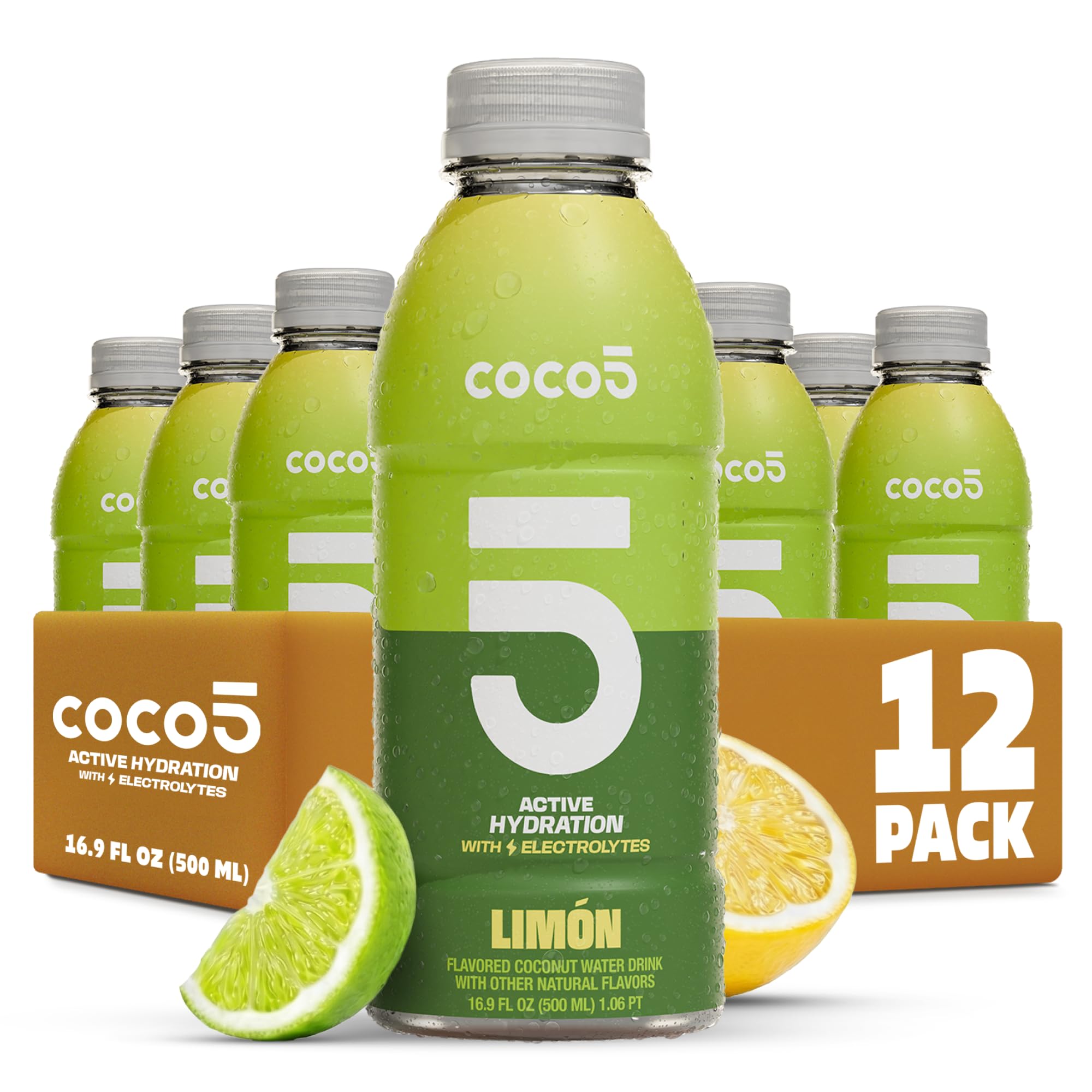 Amazon.com : COCO5 Limon Coconut Water (12 Pack) — Natural