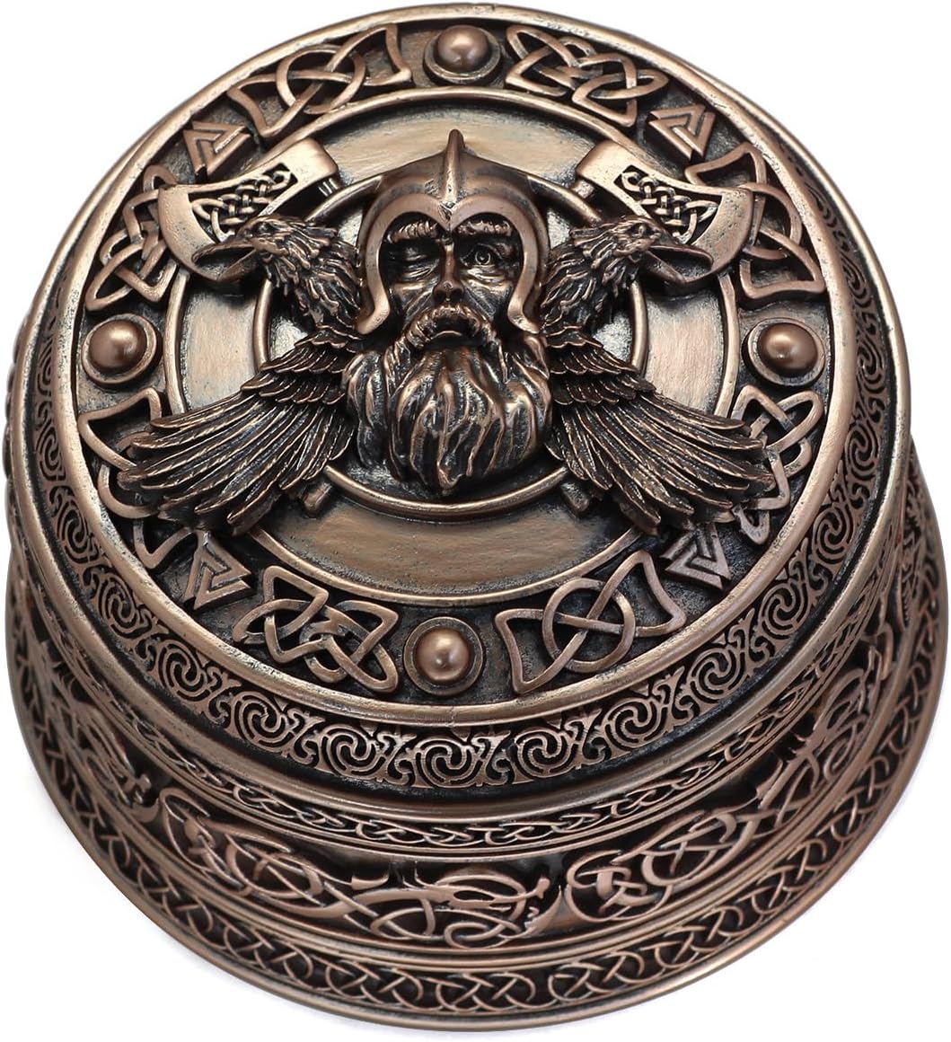 GuoShuang Norse Viking Odin Trinket Celtic Jewelry Box Gift Choice For Women Men