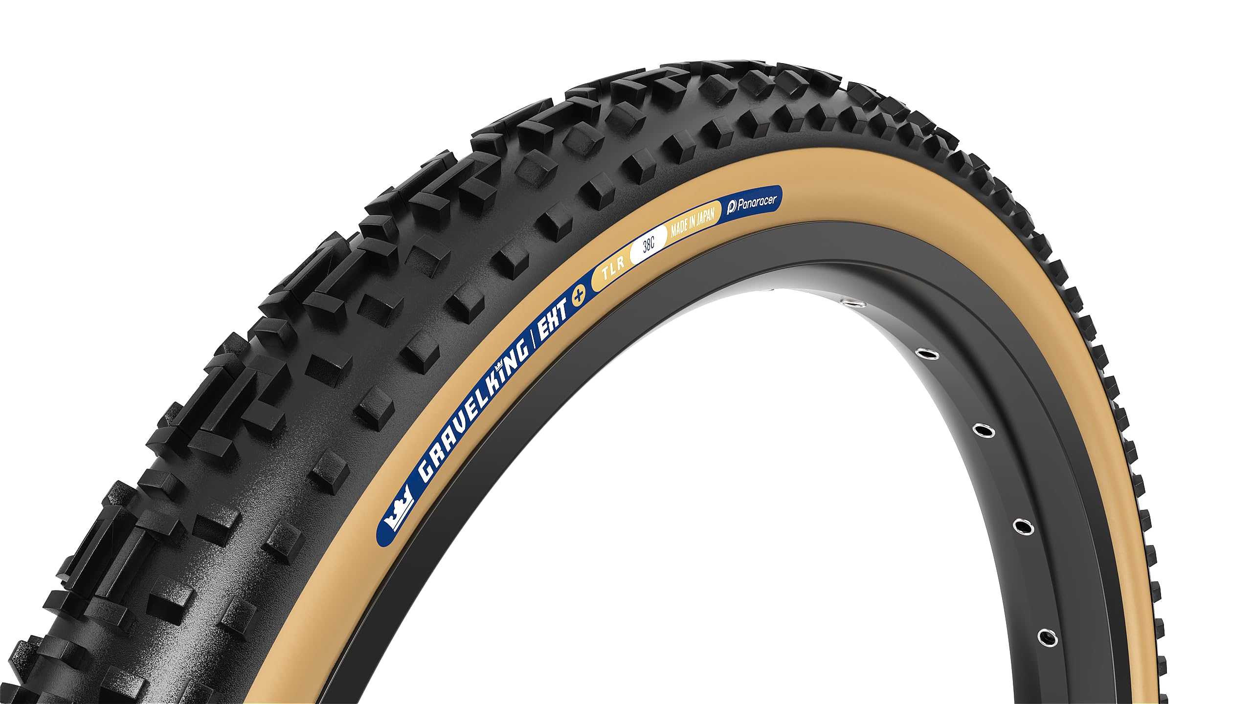 Panaracer Gravelking EXT Plus TLR bezdętkowa gotowa składana opona - mieszanka żwiru ZSG - odporna na przebicie - technologia Beadlock - 120 Tpi TuffTex+ dwuwarstwowa obudowa - opona rowerowa żwir
