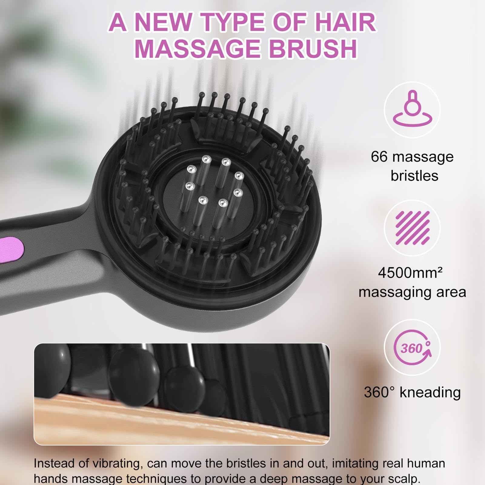 Massaggiatore Elettrico per Capelli Pettine Massaggio CuoioCapelluto