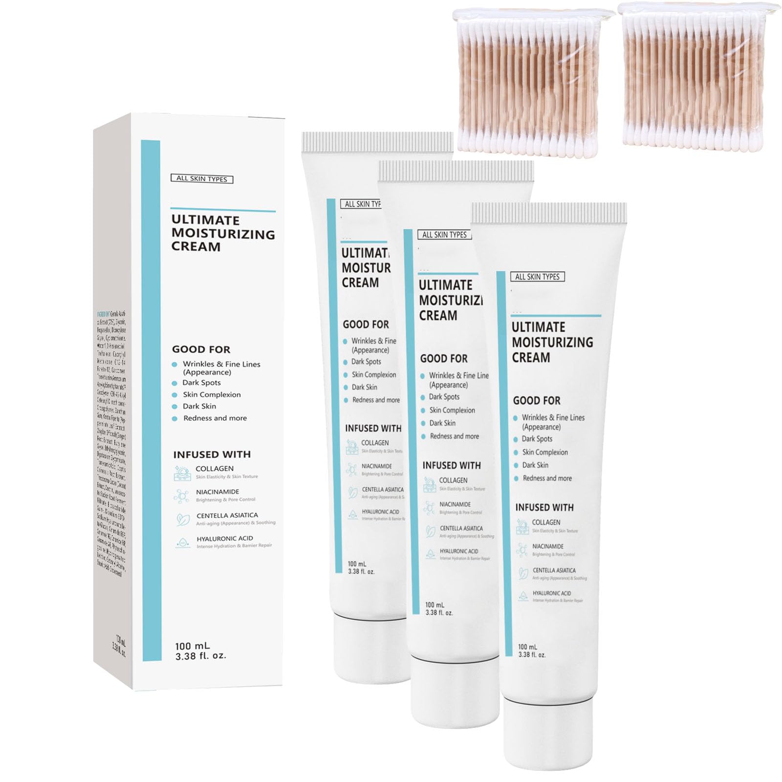 Glowage Repair Moisturizer Cream, Vimvy Glowage Repair Moisturizing Cream, Glow Age Moisturizing Creams No Heaviness, Smooth for All Skin Types (3PCS)