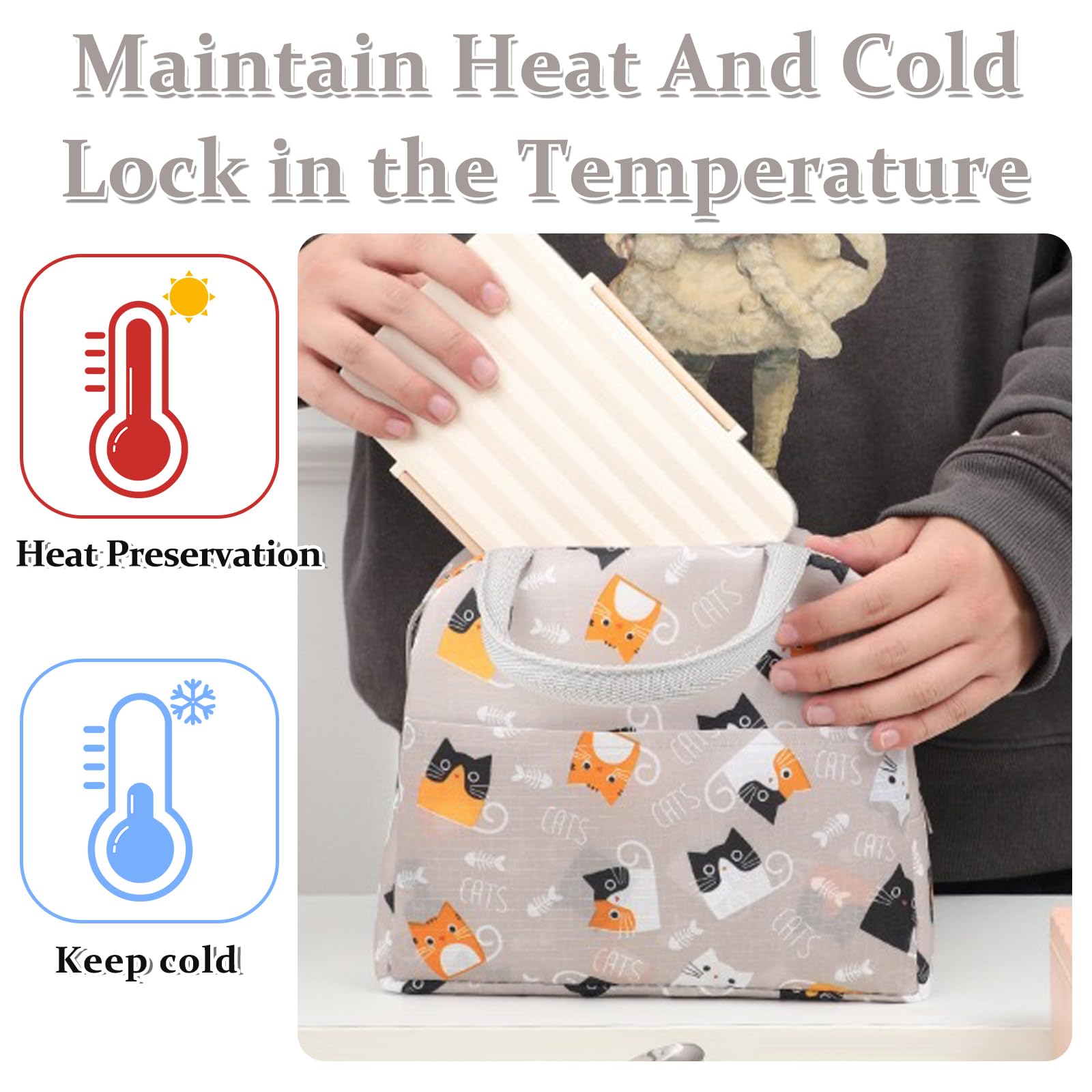 CubePlug Kids Portable Insulated Lunch Bags are Leak-Proof, Waterproof, Durable, and Suitable for picnics Travel, Outdoor - Image 3