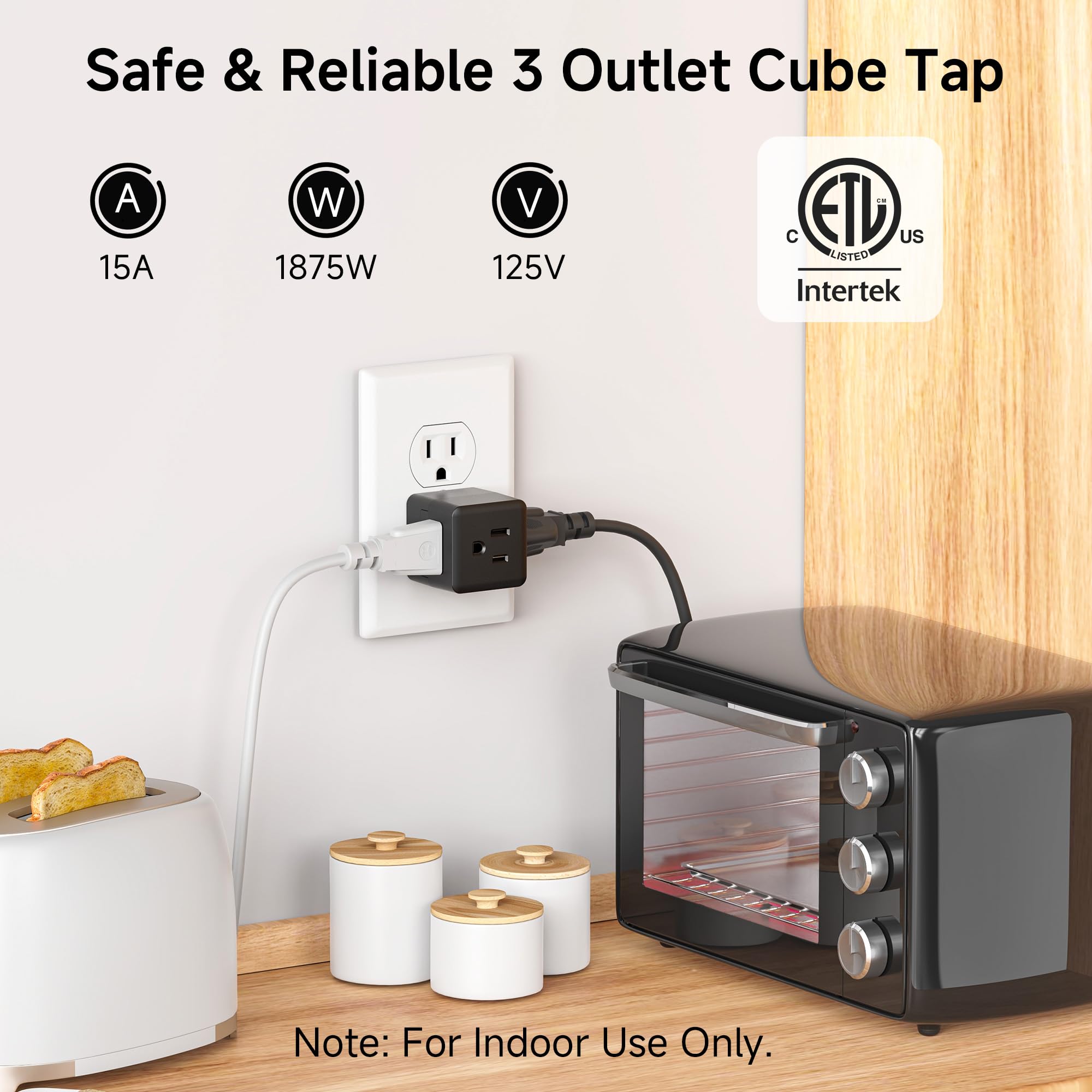 3 Outlet Wall Adapter - Cable Matters -3