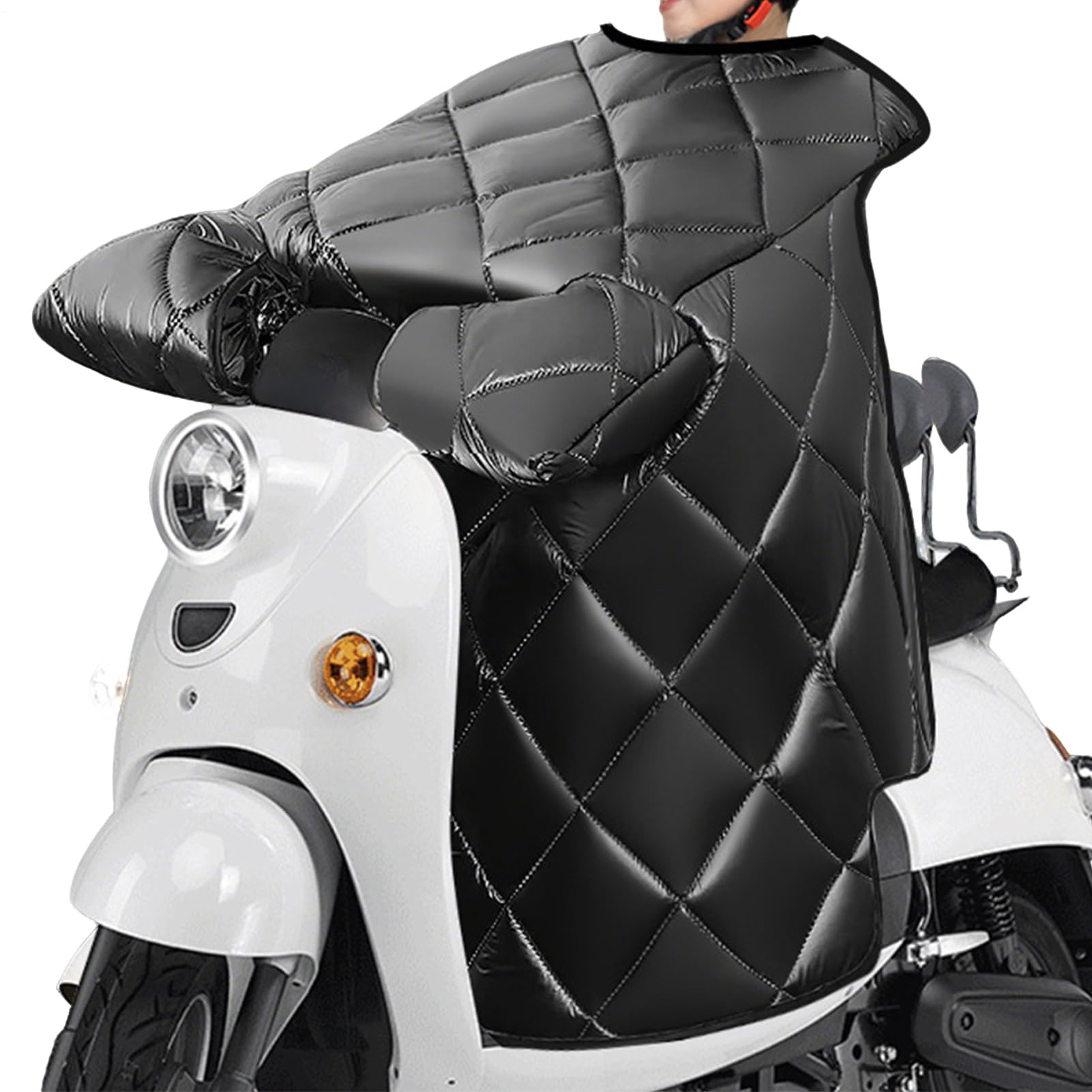 Coprigambe antivento per moto, confortevole, impermeabile, fodera in peluche, trapunta, per inverno, scooter, per climi freddi, neve, pendolari, viaggi, consegna cibo