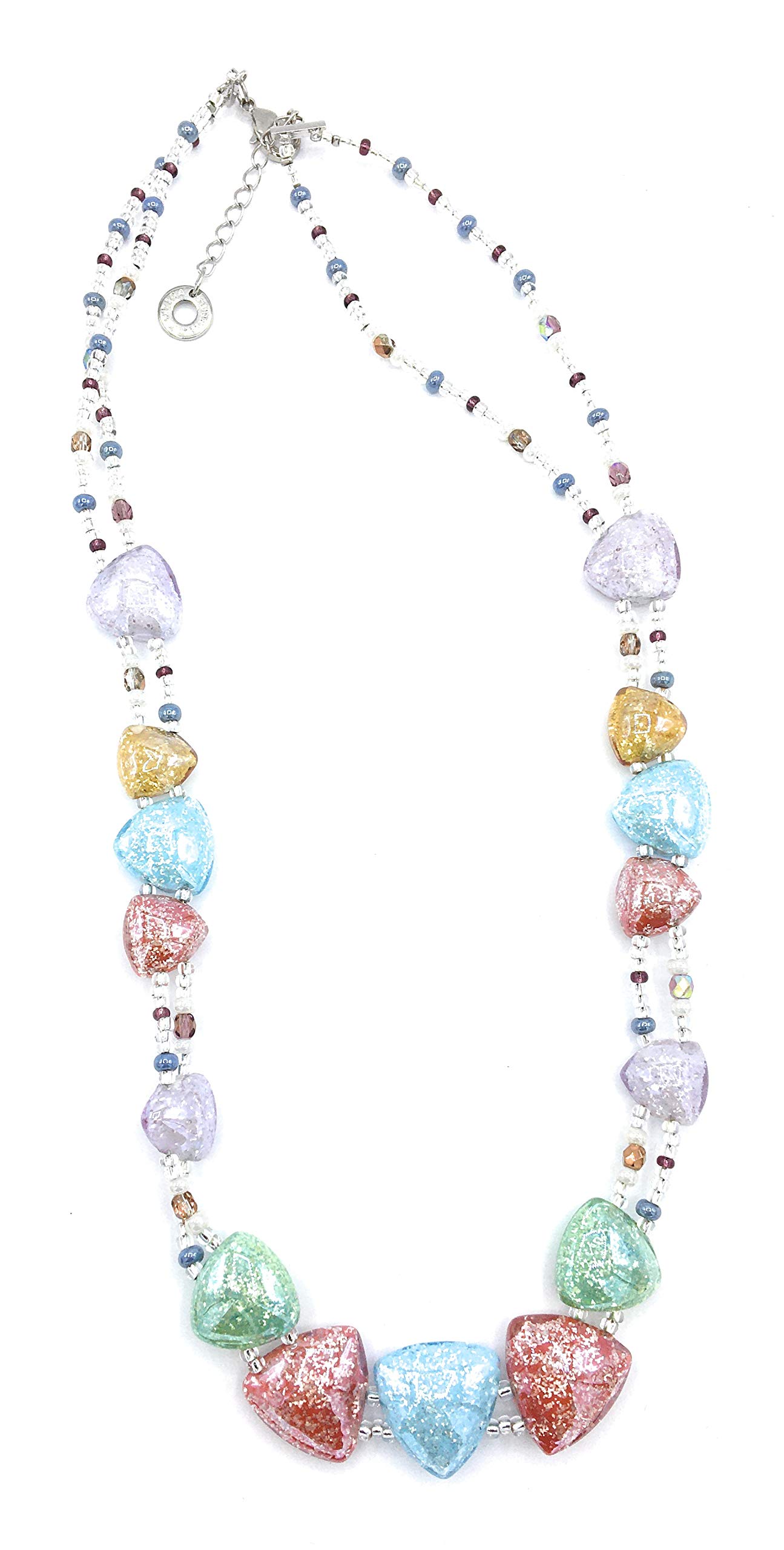 Collana In Vetro Di Murano - Mod. Sommerso, 60 Cm  Disponibile In 5 Tonalita Di Colori