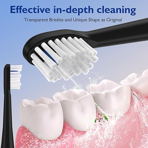 Vista 20 de Cabezales de cepillo de dientes, paquete de 9, compatibles con Sonic Fusion & Fusion 2.0, SF-01, SF-02, SF-03, SF-04 (blanco, suave)