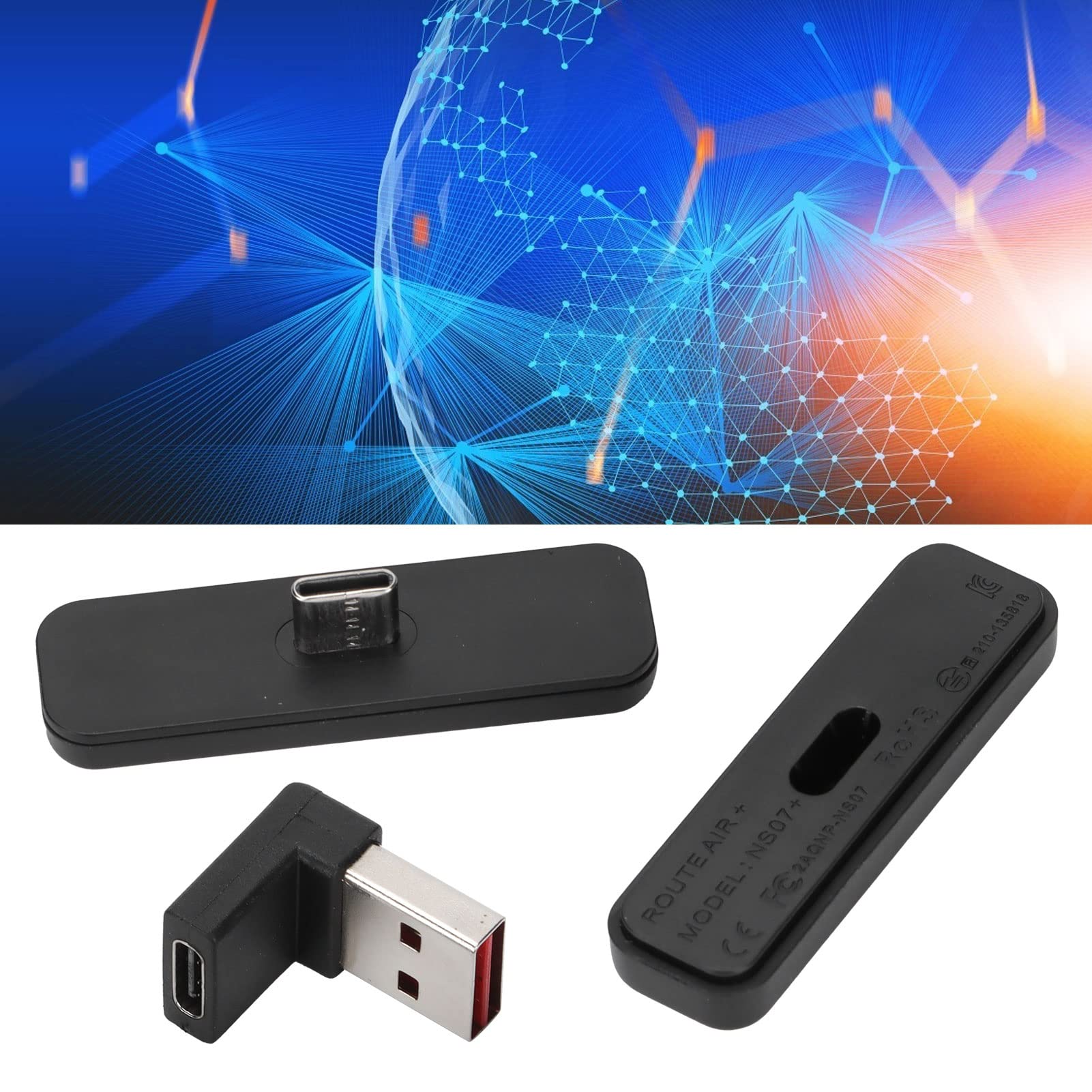 Adaptateur Bluetooth émetteur sans fil à faible latence pour PC, double flux Bluetooth 5.0, design compact, noir