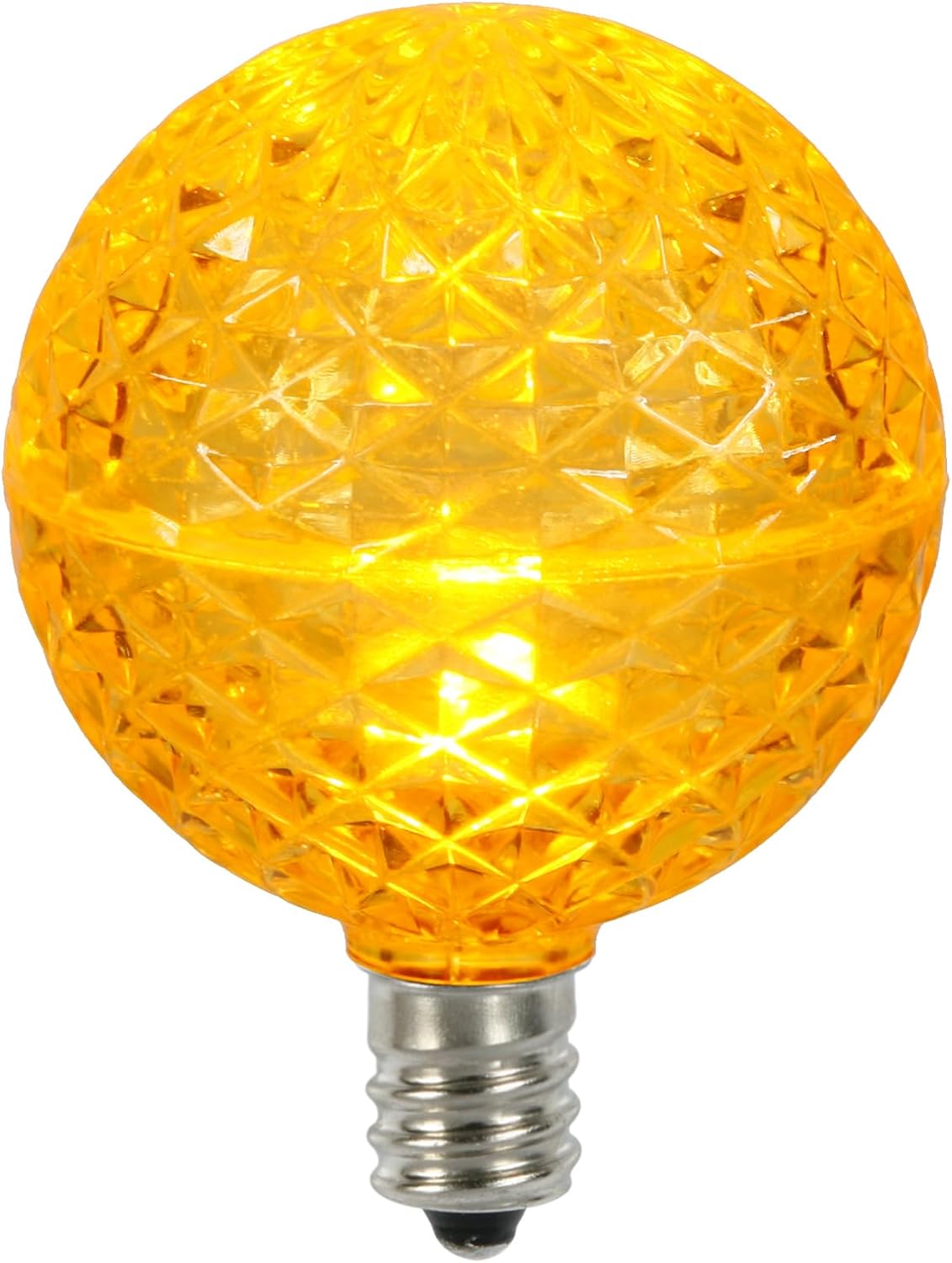 Vickerman G50 LED Green Replacement Bulb, E12/C7 Nickel Base .38W, 10 Bulbs per Pack