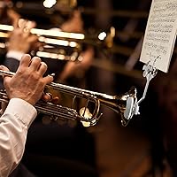 Vista 2 de Trompeta Trombón Clip de partituras Trompetista Lira Partitura Soporte de abrazadera (Plata)