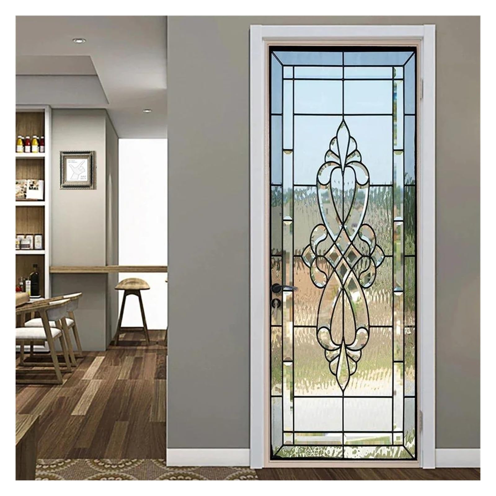 Sticker porte 90x200cm pour agrandir un couloir sans travaux