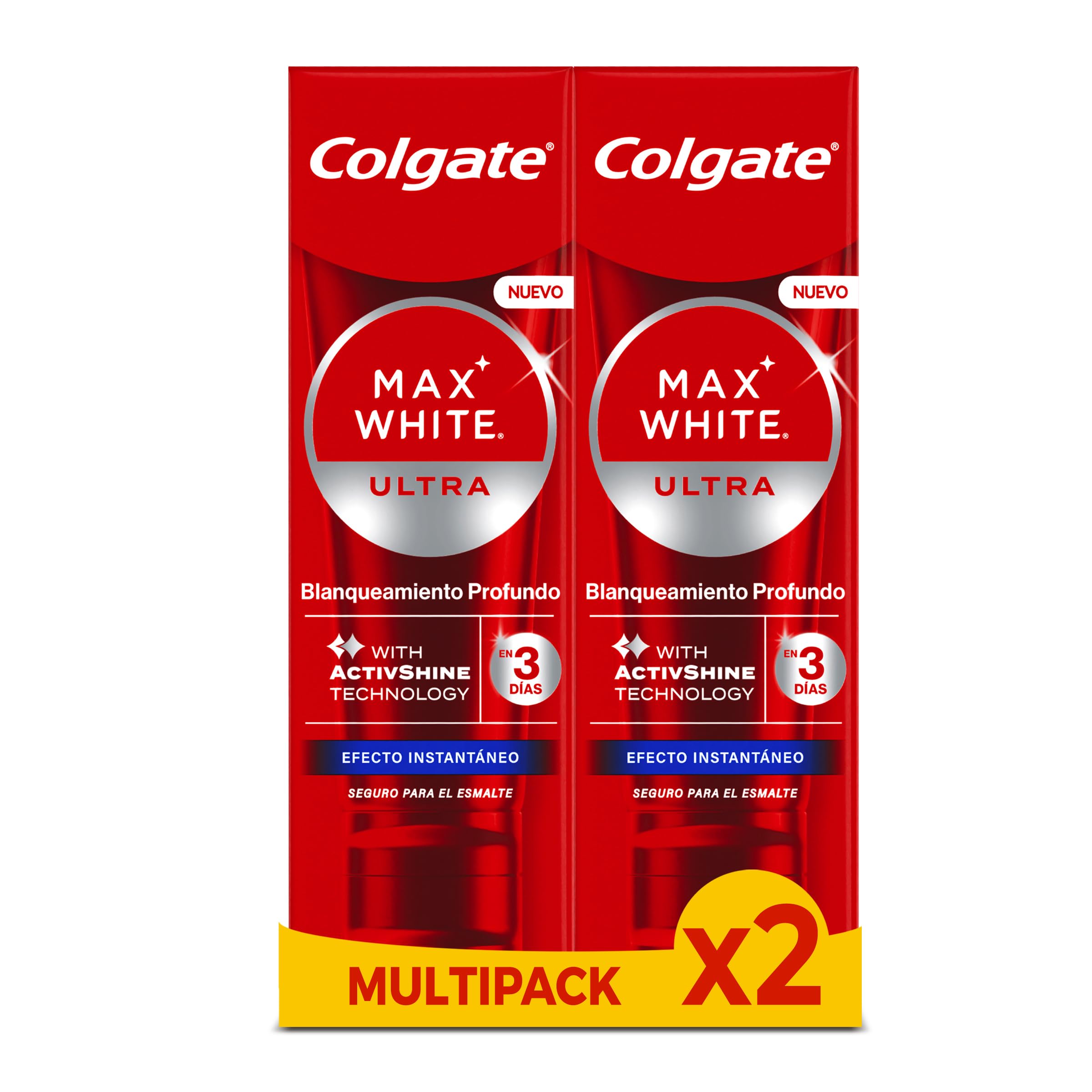 Colgate Max White Ultra Pasta de dientes Efecto Instantáneo, Blanquea las Manchas Profundas en 3 Días, la Tecnología ActiveShine Suaviza la Superficie del Esmalte para Reflejar la Luz, Sabor Mejorado en oferta en Amazon