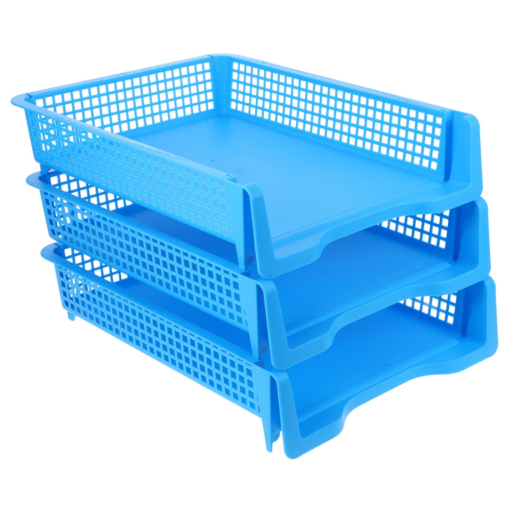 Generico Vassoio Portadocumenti Impilabile in Plastica Da 3 Pezzi Organizer Da Scrivania Per Ufficio Aula Organizer Per Documenti